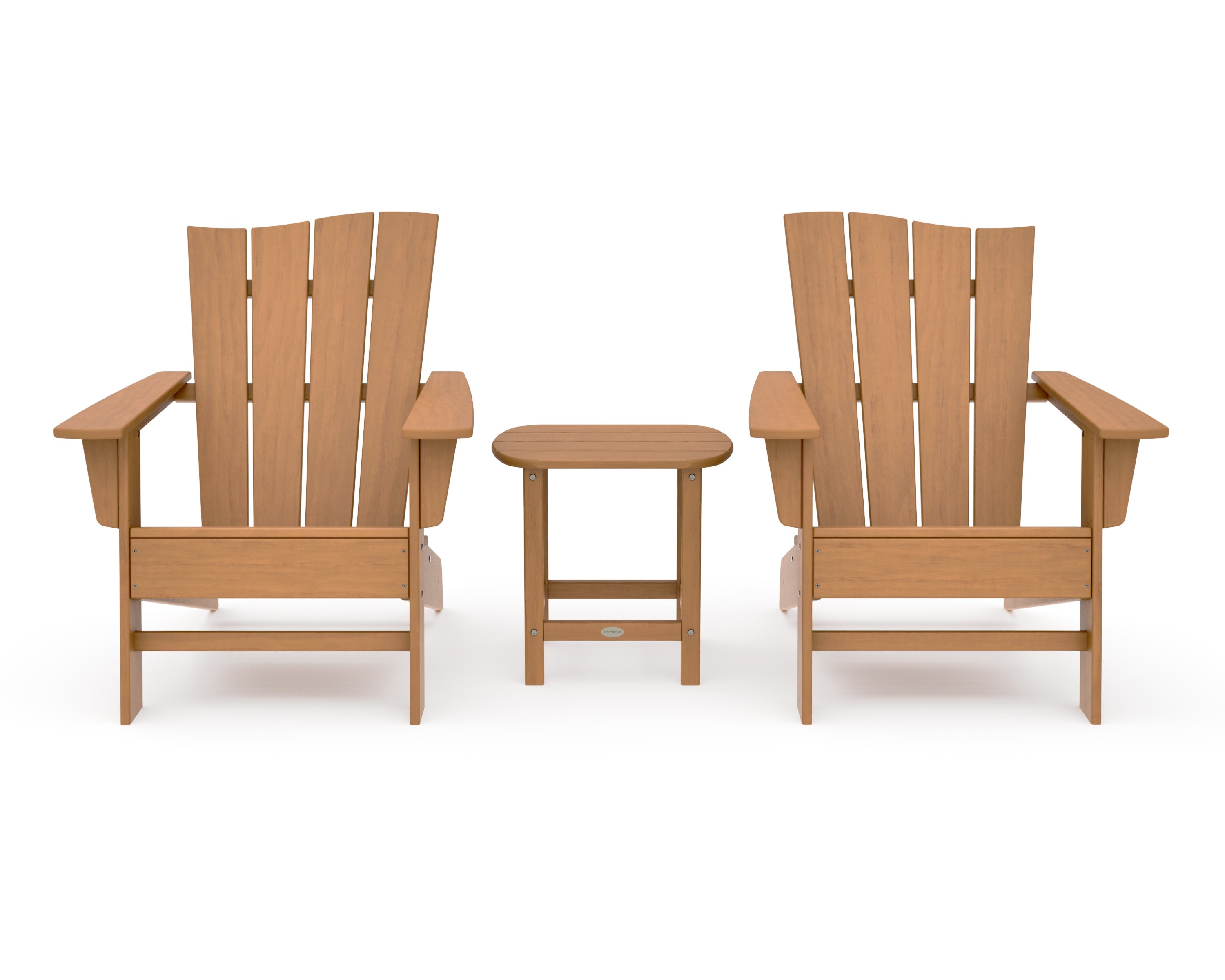 Wave 3-Piece Adirondack Chair Set in Natural