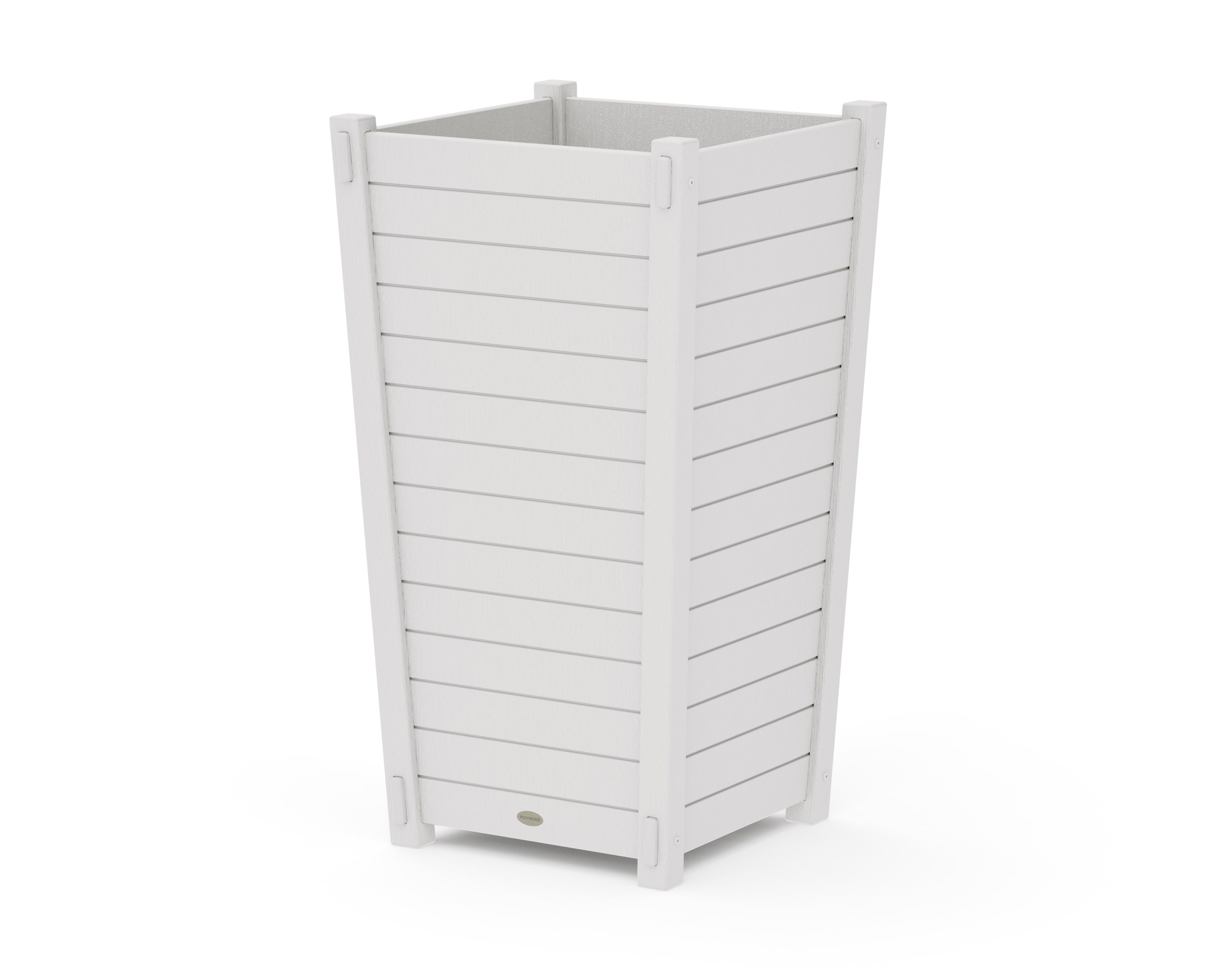 Nautical Large Tapered Square Tall Planter Box in Vintage White