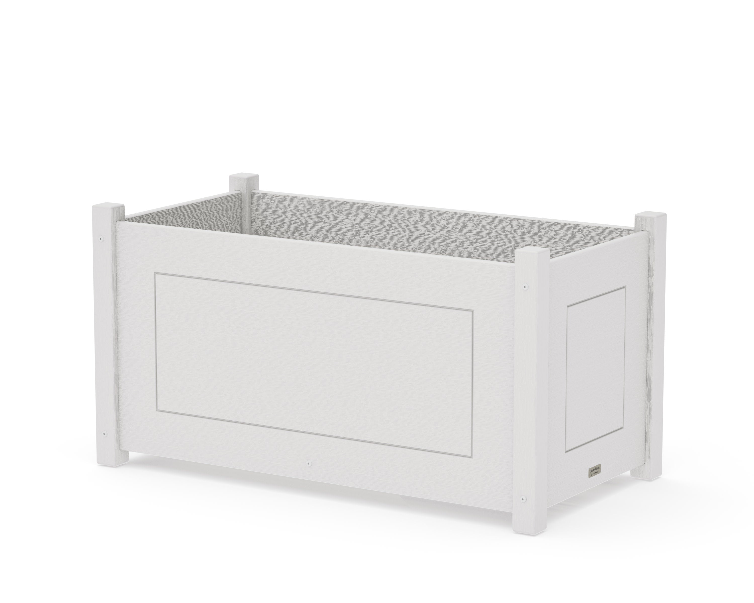 Country Living Large Rectangle Double Planter Box in Vintage White