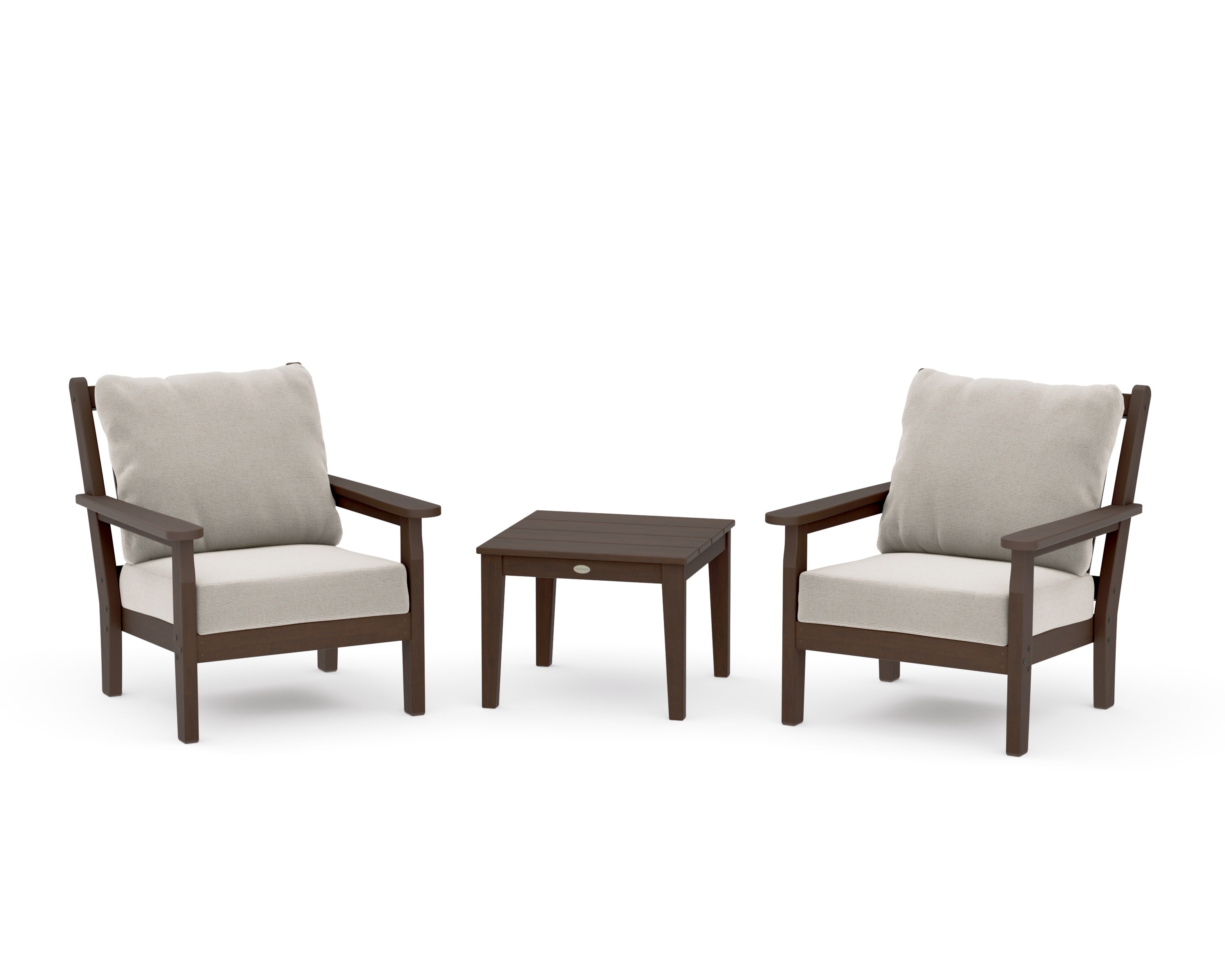 Chippendale 3-Piece Deep Seating Set in Kona / Dune Burlap