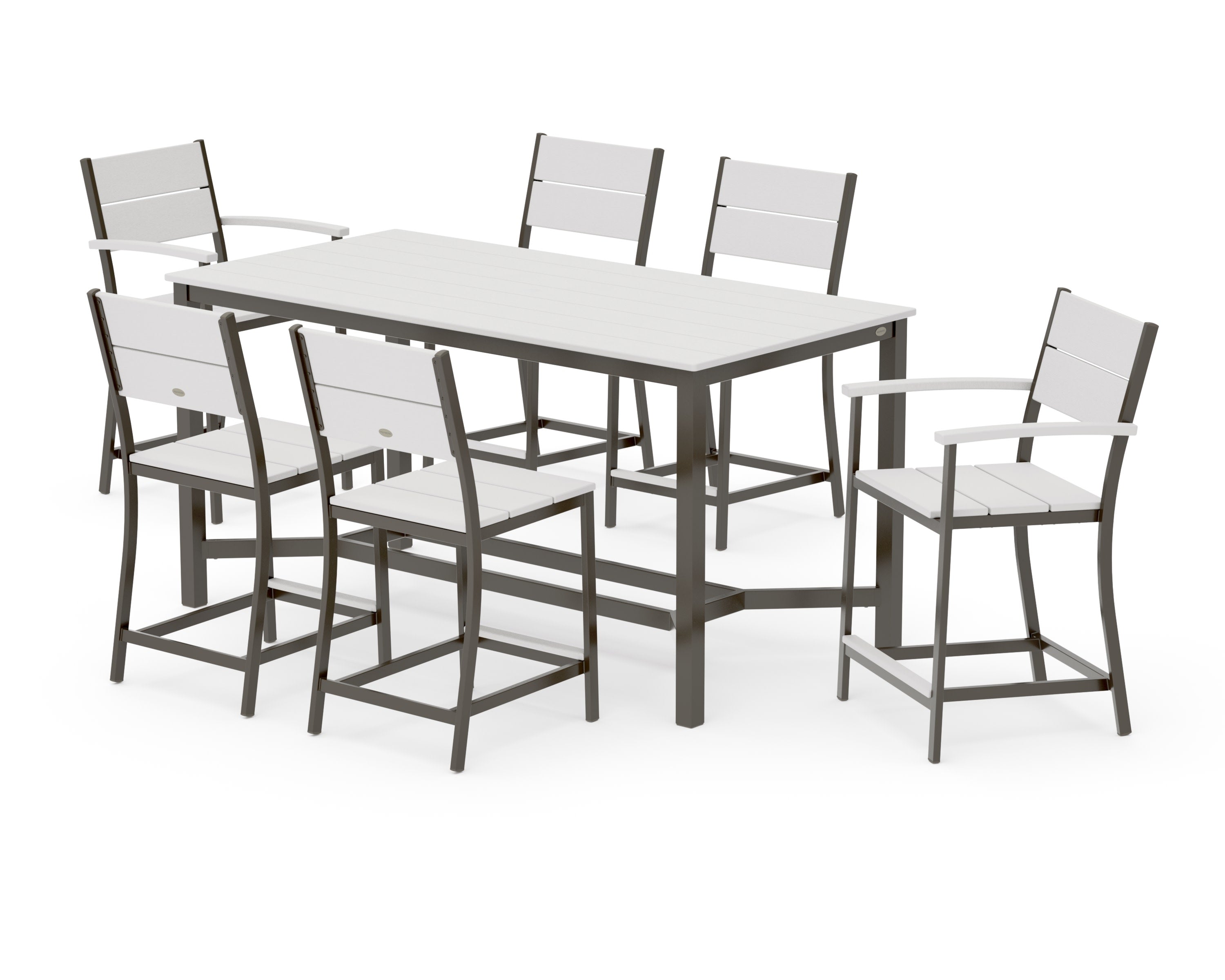 Main Street 7-Piece Counter Set in Bronze / Vintage White
