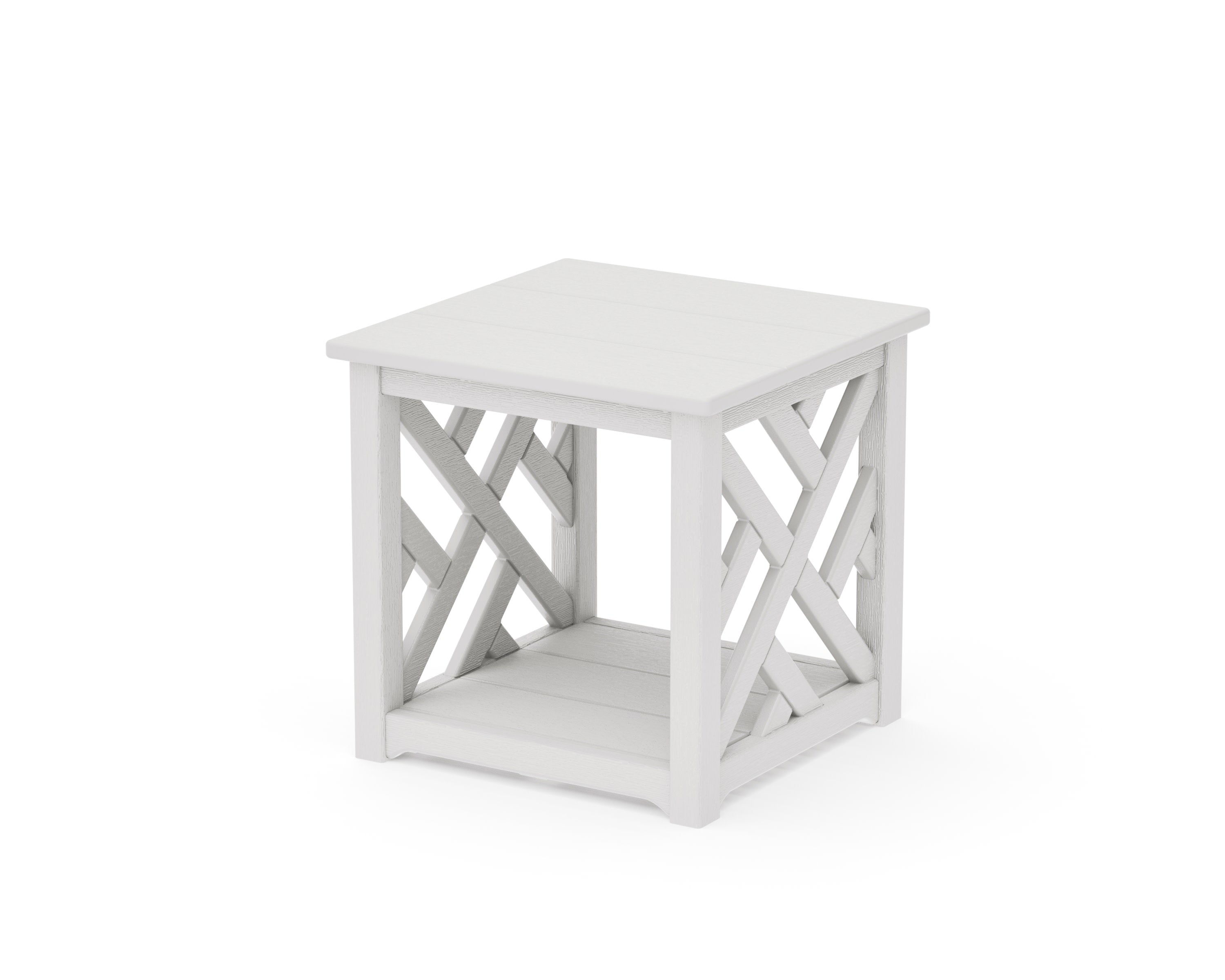 Chippendale Accent Table in Vintage White