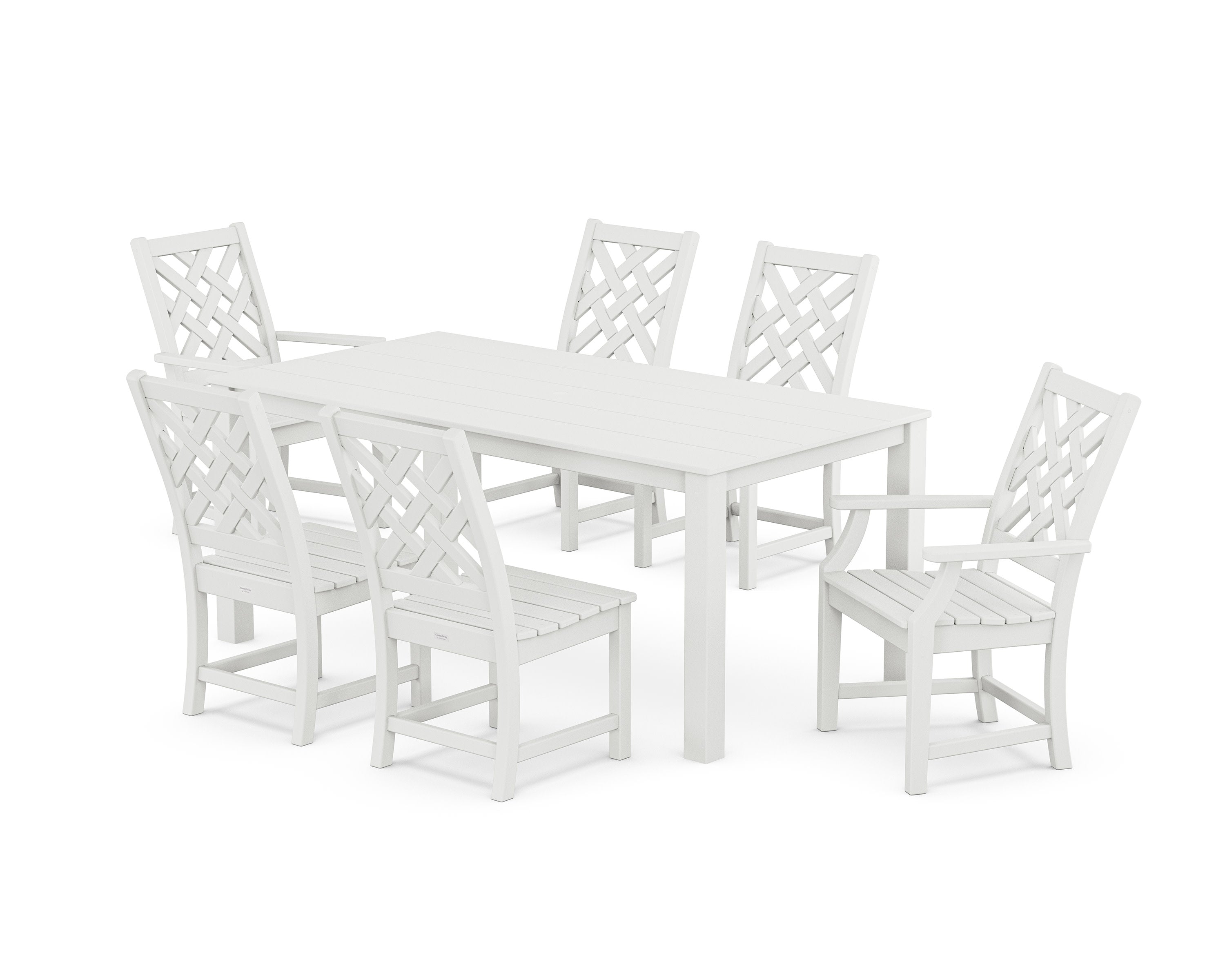 Wovendale 7-Piece Parsons Dining Set in White