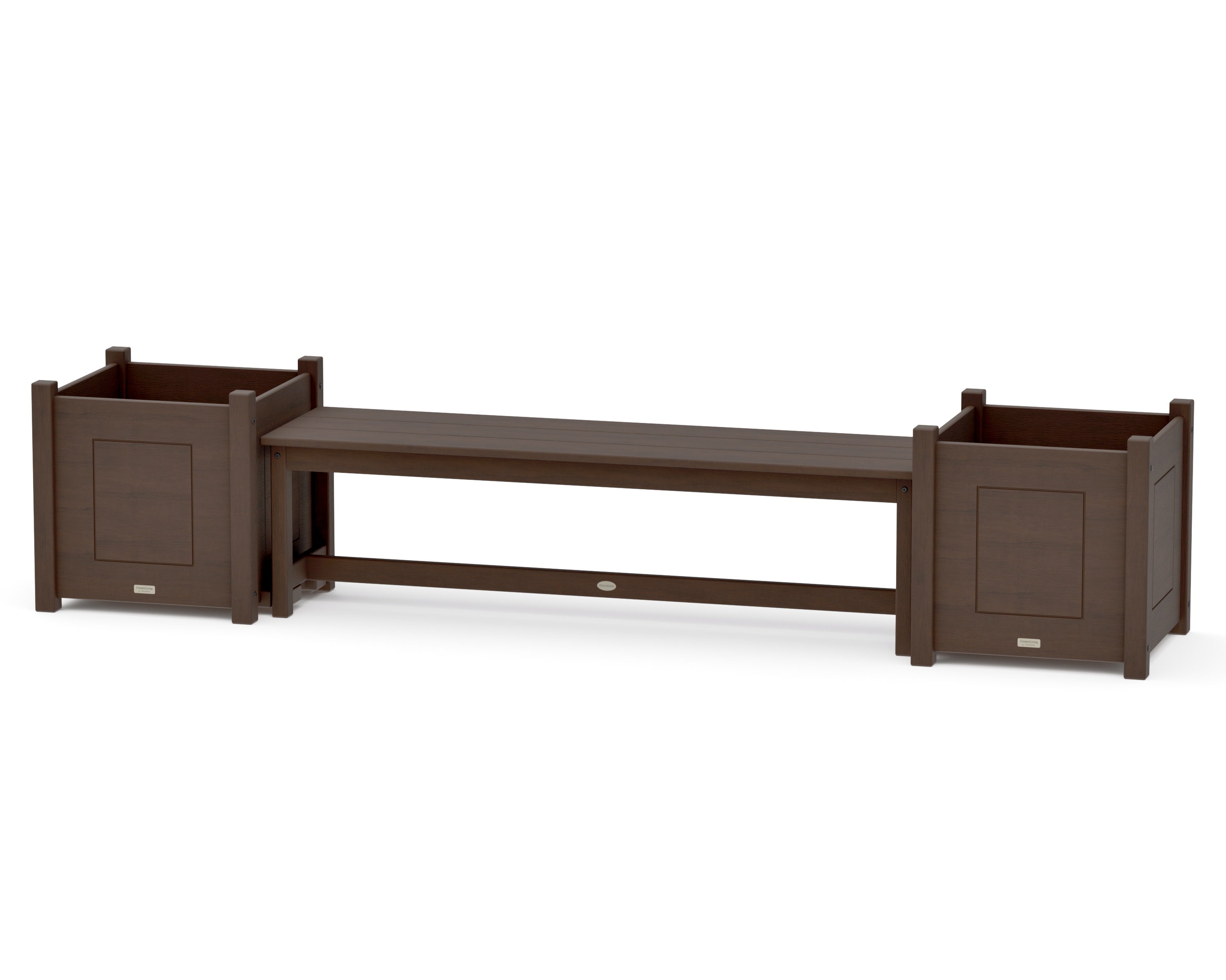 60" Country Living Straight Planter Bench Set - Large in Kona