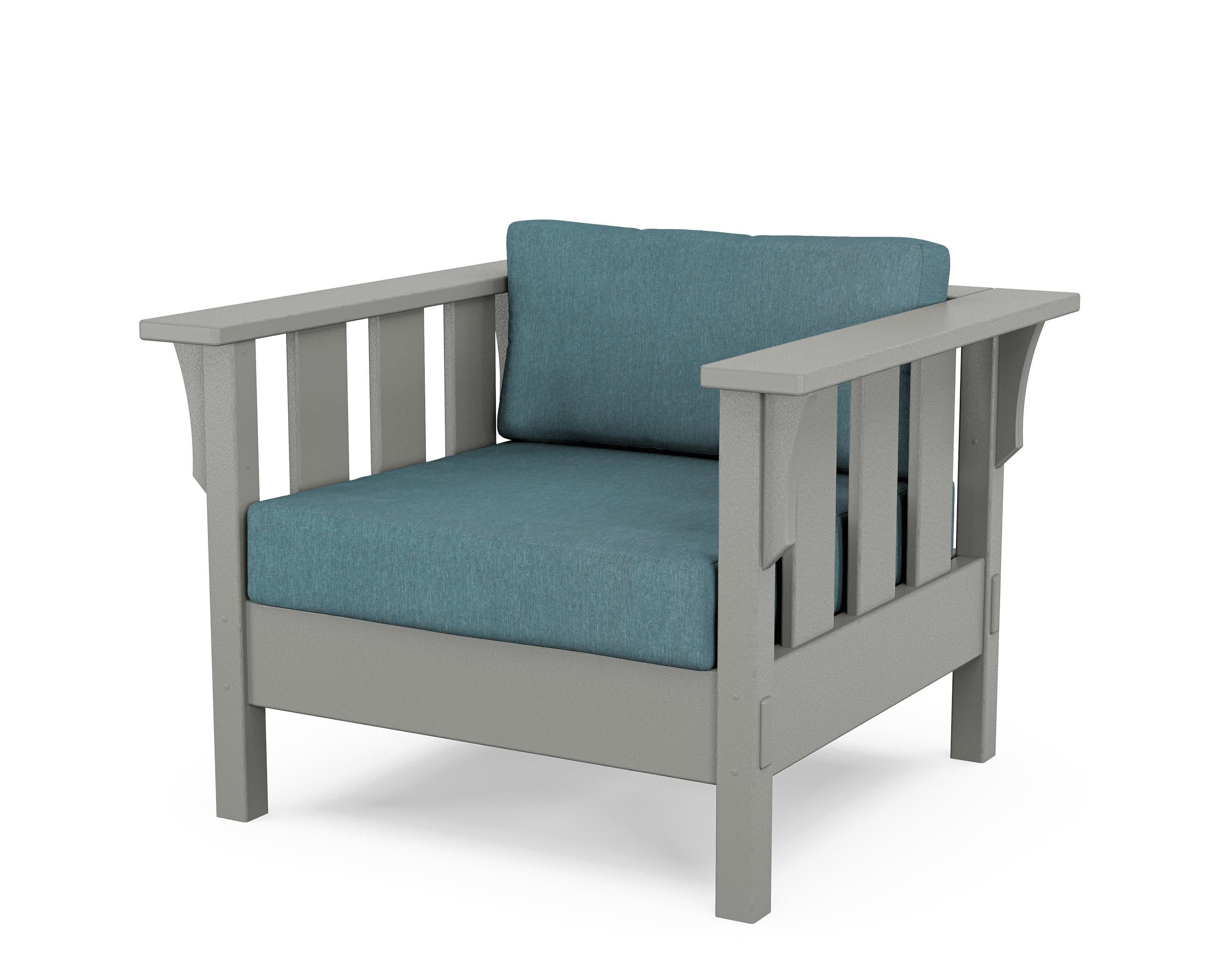 Acadia Deep Seating Chair in Slate Grey / Ocean Teal