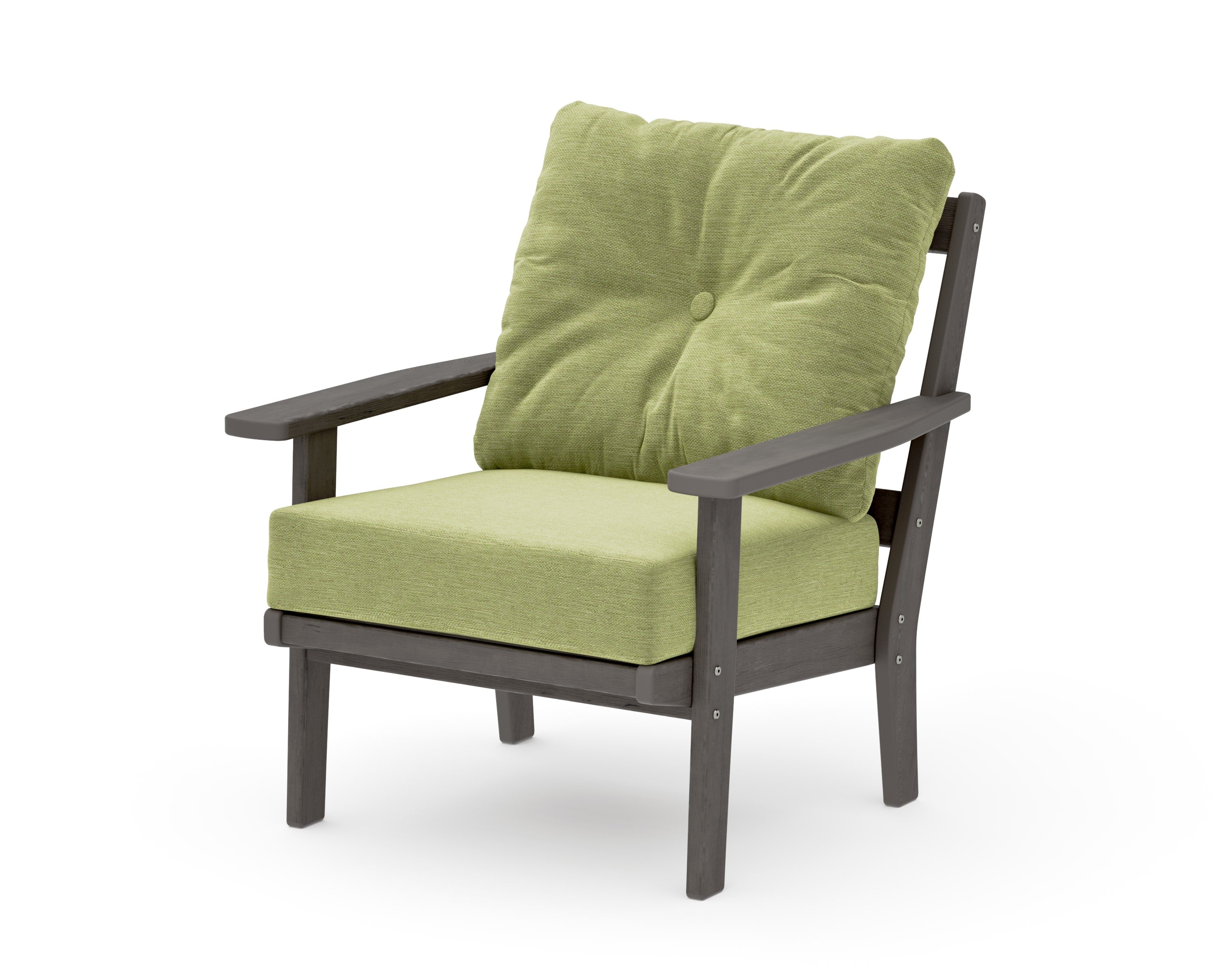 Prairie Deep Seating Chair in Driftwood / Chartreuse Boucle