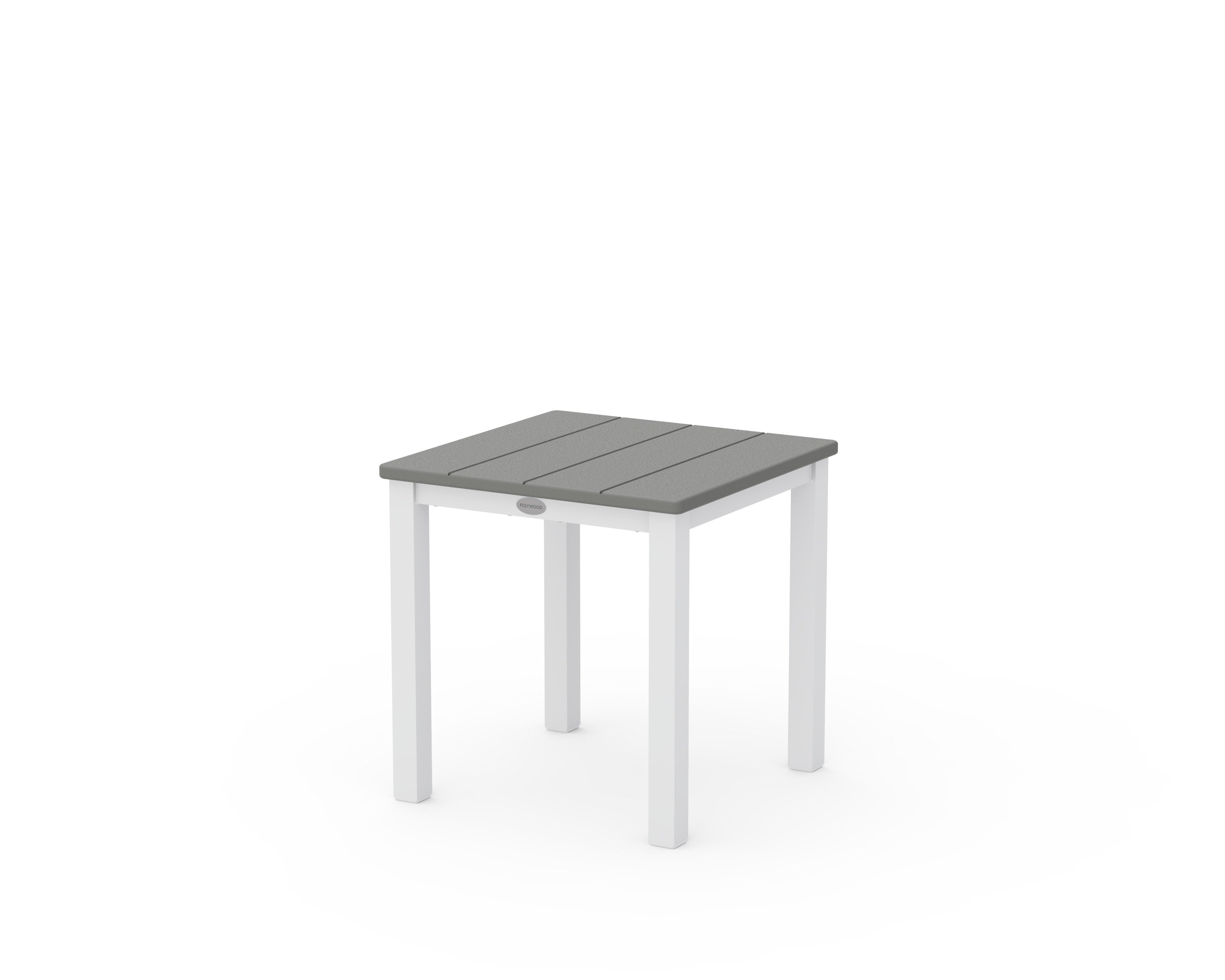 Main Street 18" Side Table in White / Slate Grey