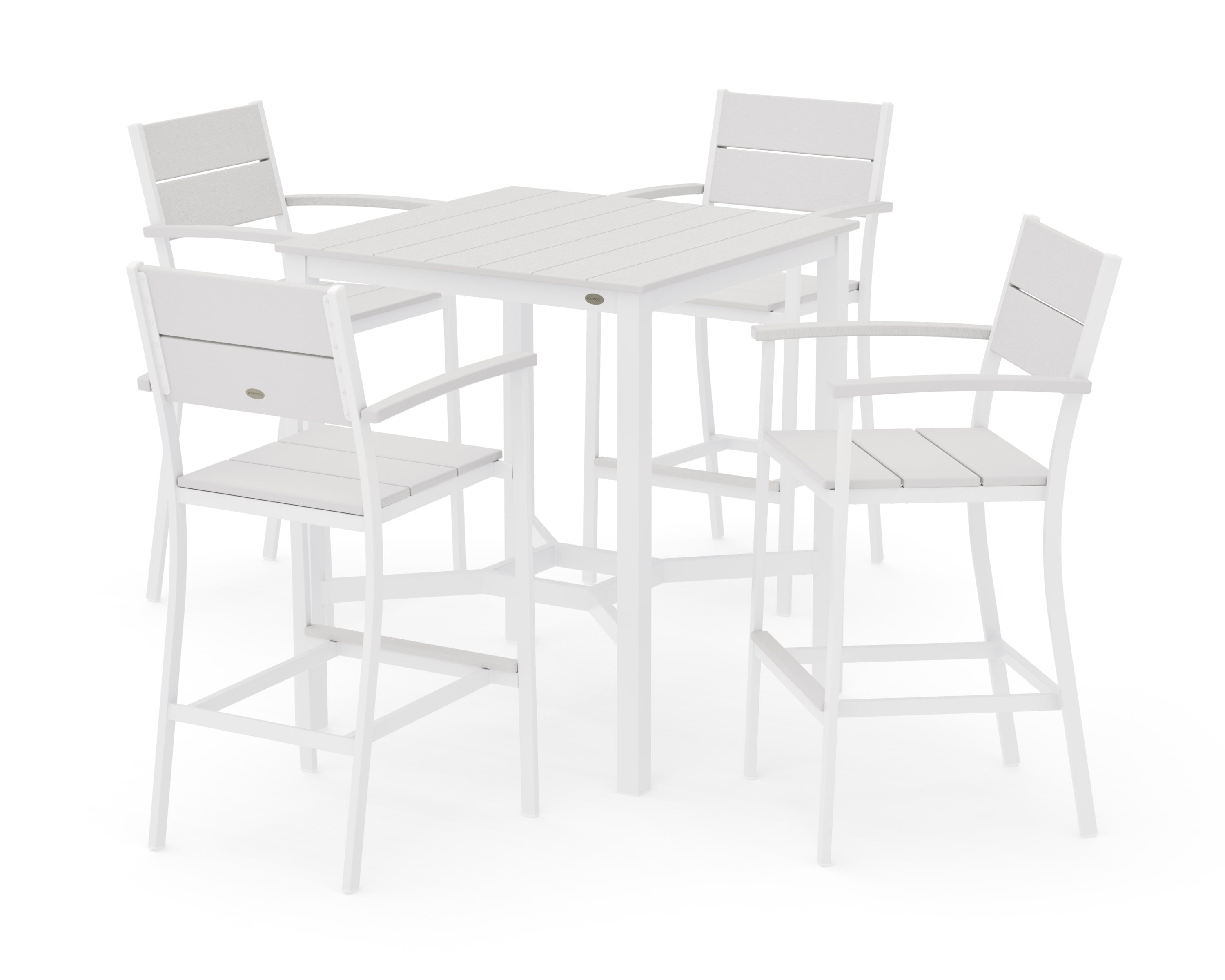 Main Street 5-Piece Bar Set in White / Vintage White