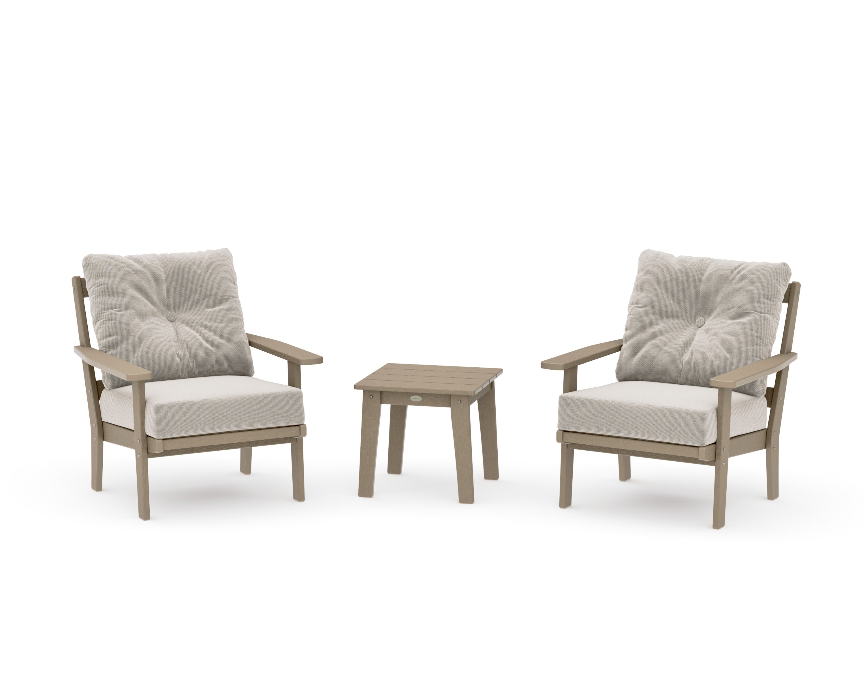 Prairie 3-Piece Deep Seating Set in Vintage Sahara / Dune Burlap