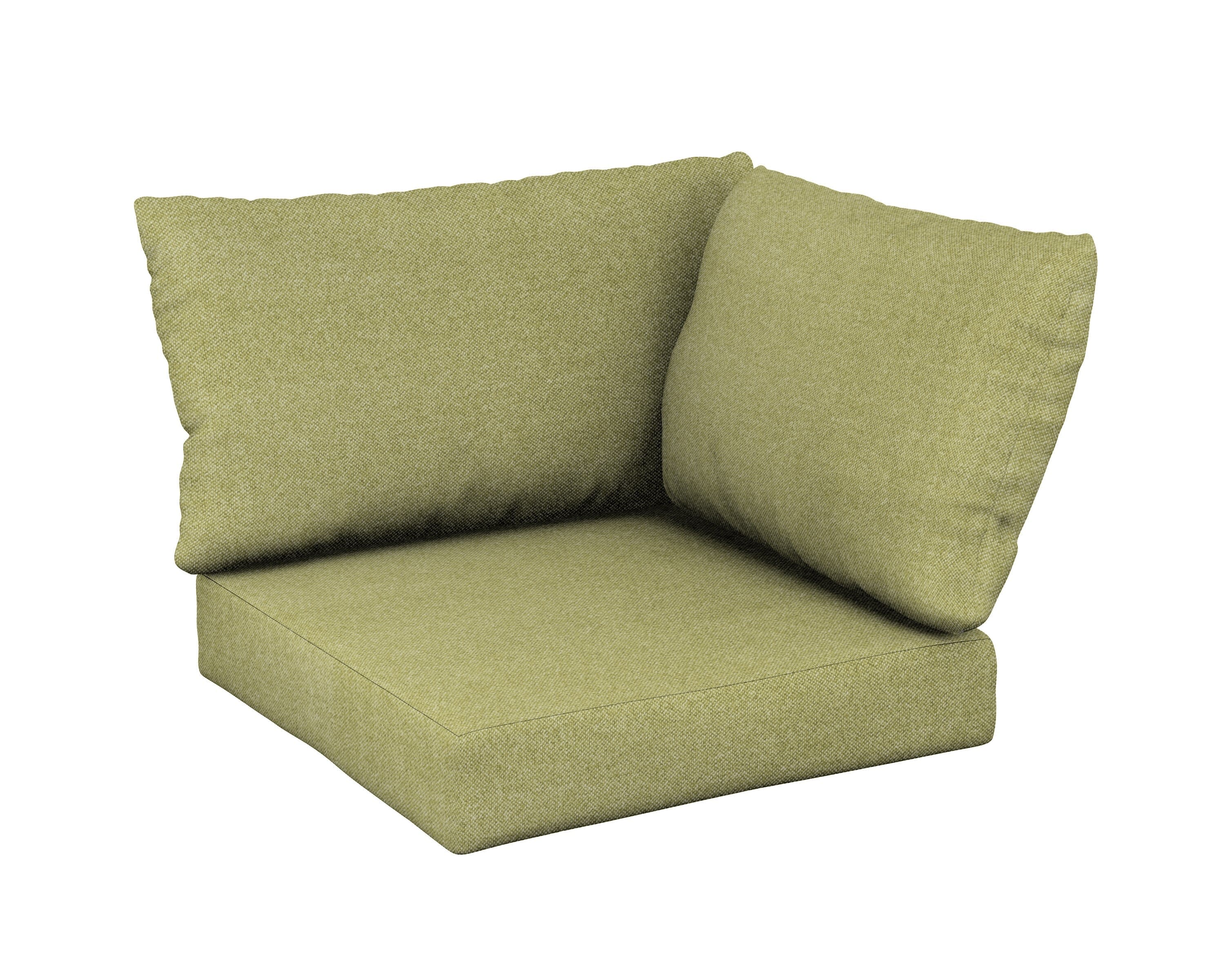 Modular Corner Cushion Set in Chartreuse Boucle