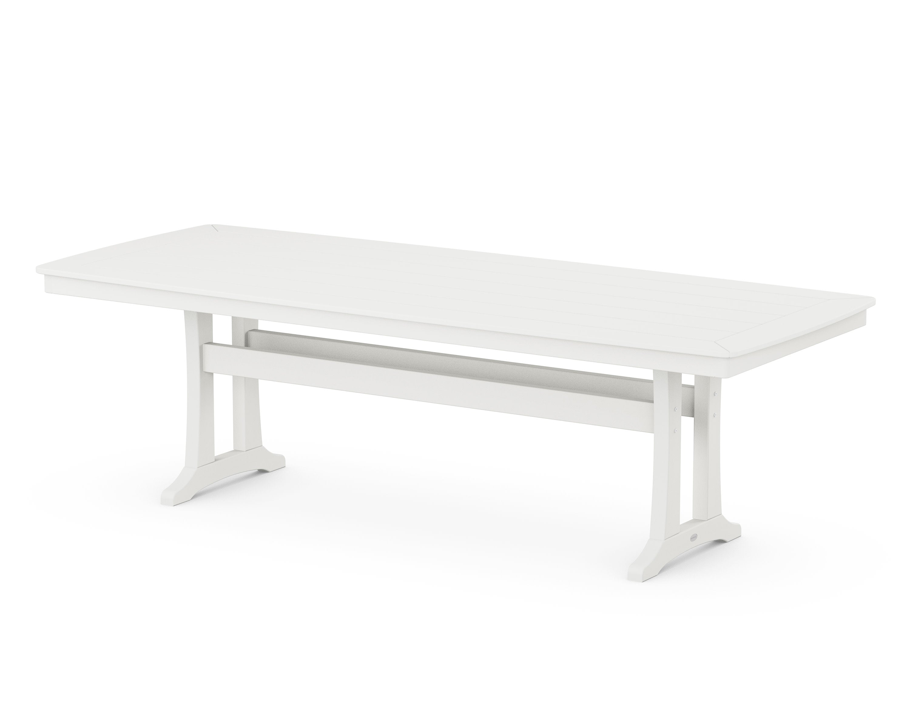 Nautical Trestle 39" x 97" Dining Table in Vintage White
