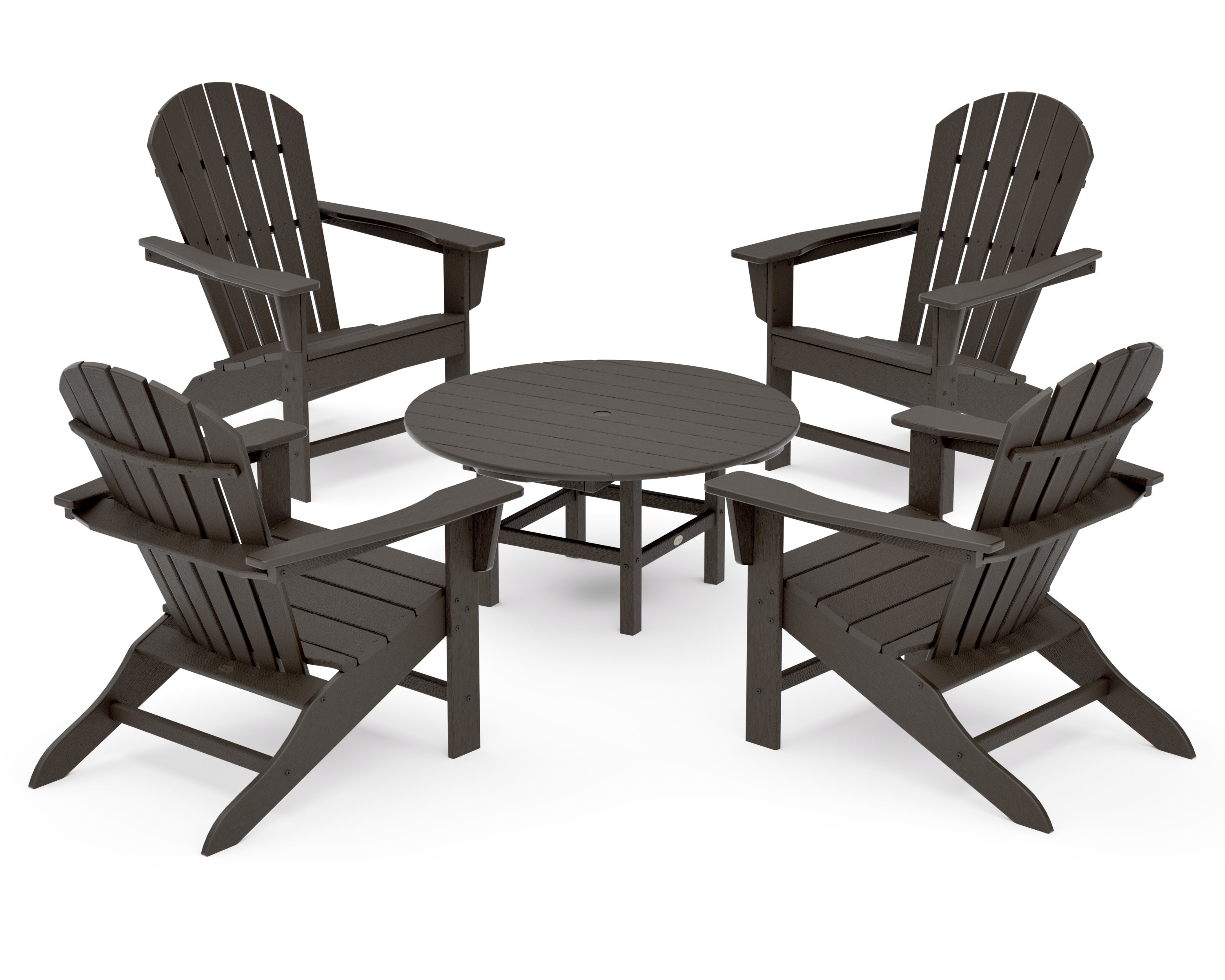 South Beach 5-Piece Conversation Group in Vintage Coffee