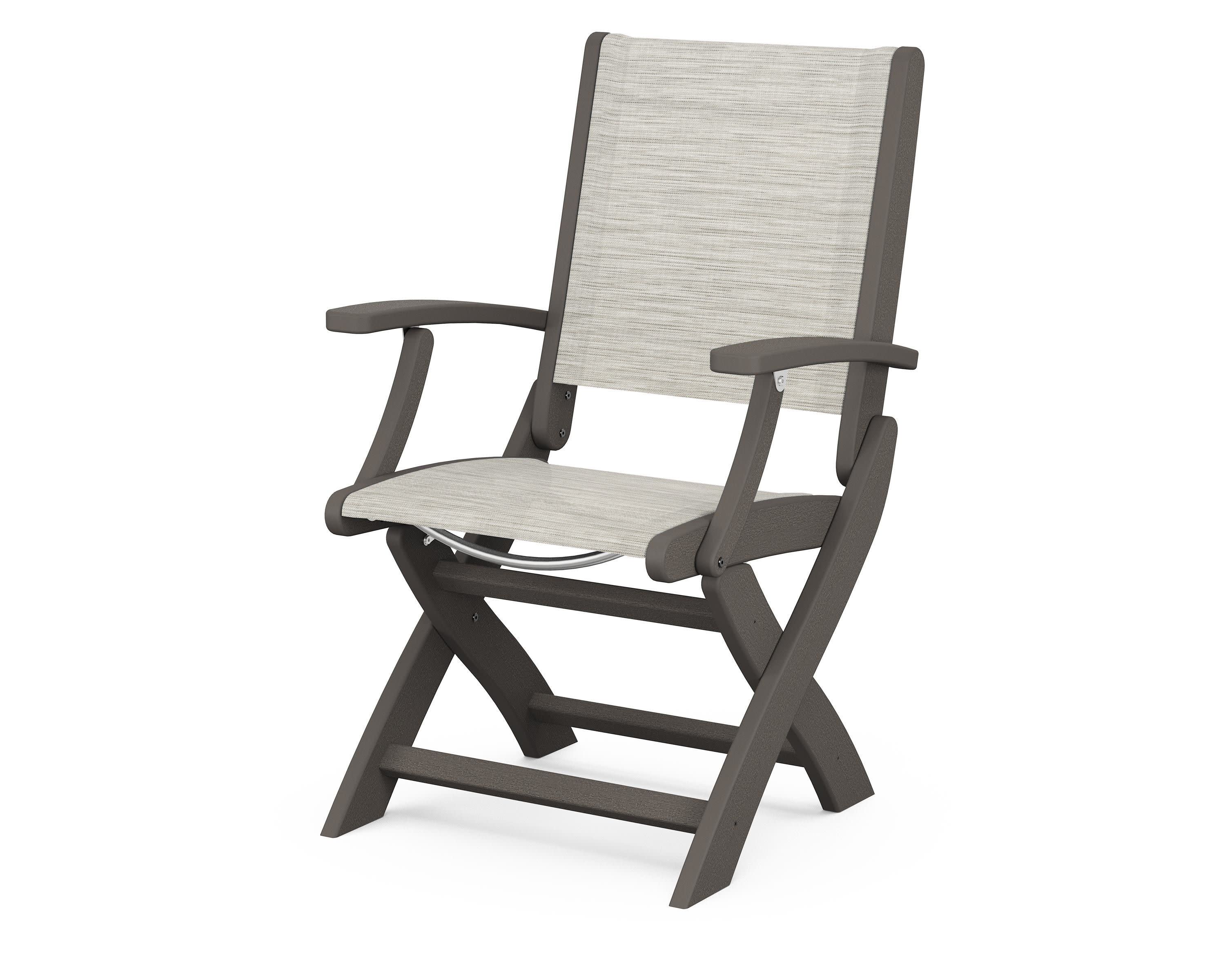 Coastal Folding Chair in Vintage Coffee / Birch Sling