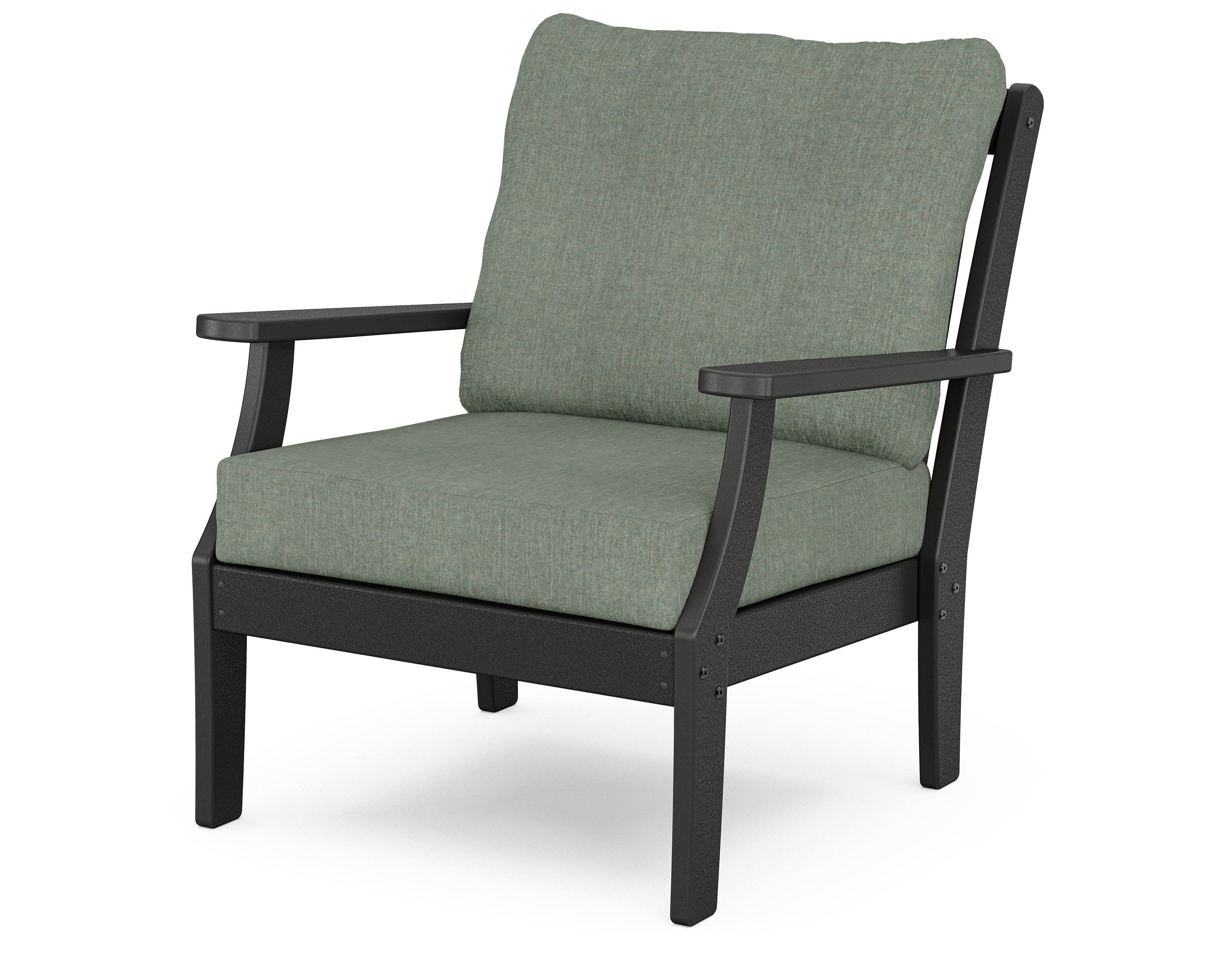 Braxton Deep Seating Chair in Black / Cast Sage