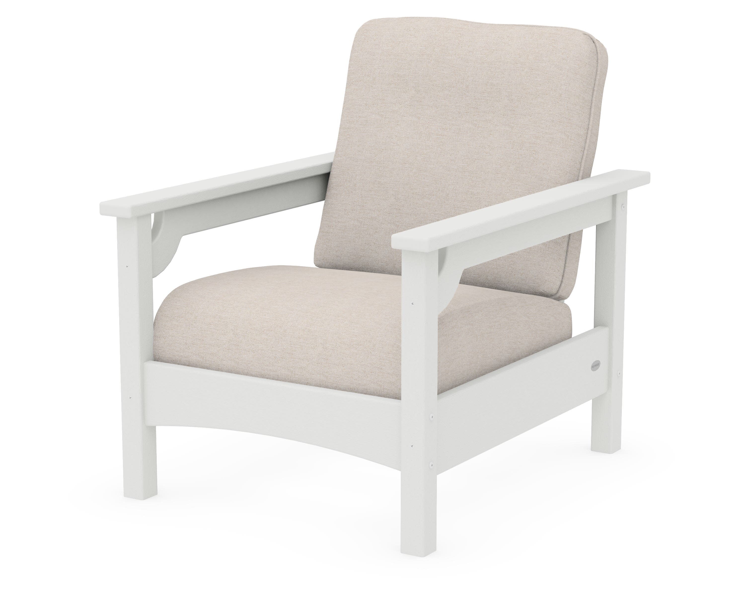 Club Chair in Vintage White / Nuance Cloud