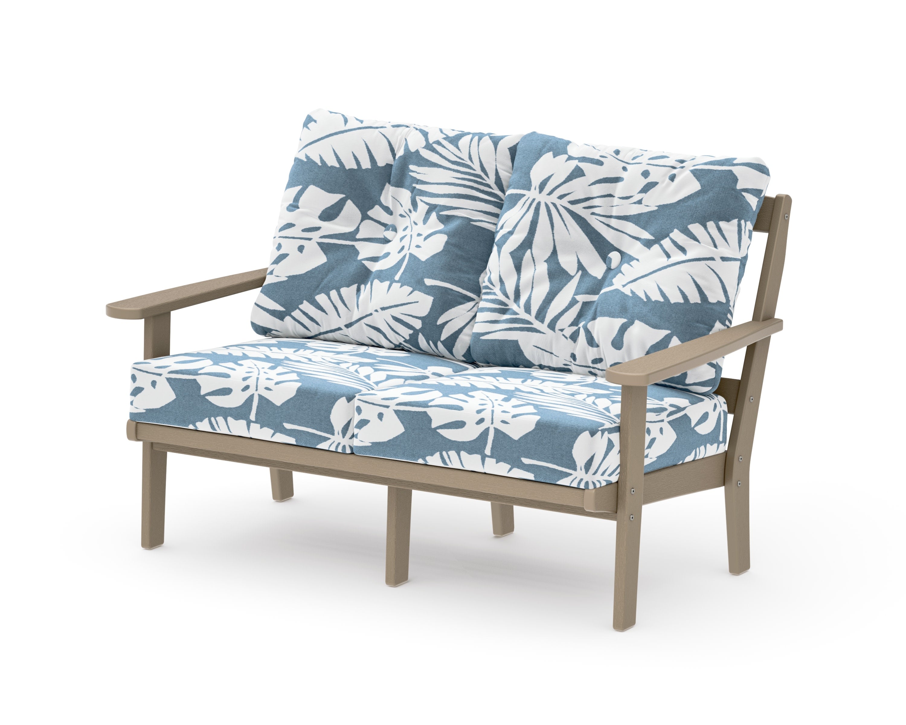 Mission Deep SeatingLoveseat in Vintage Sahara / Leaf Sky Blue