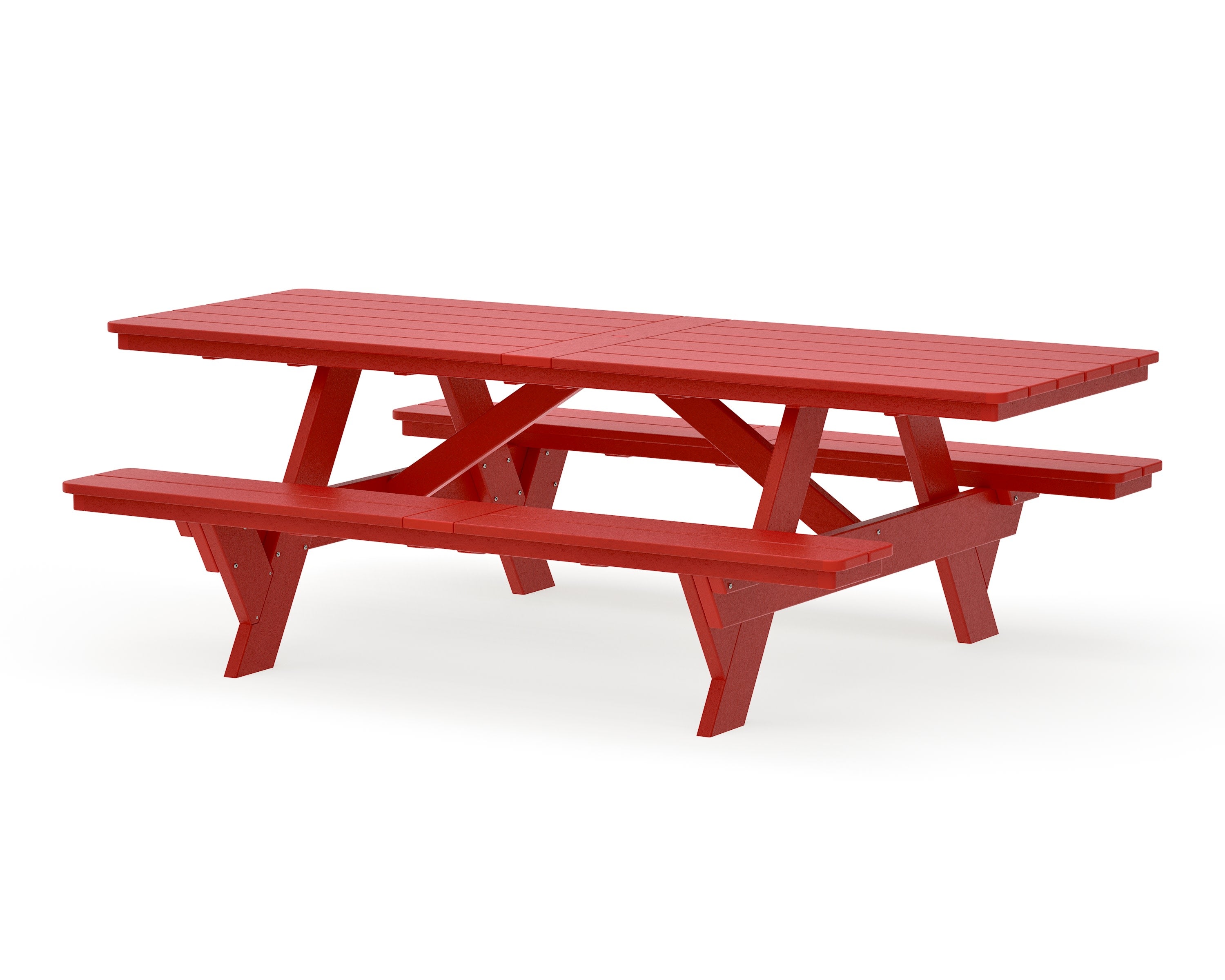 Rockford 98 ADA Picnic Table in Sunset Red