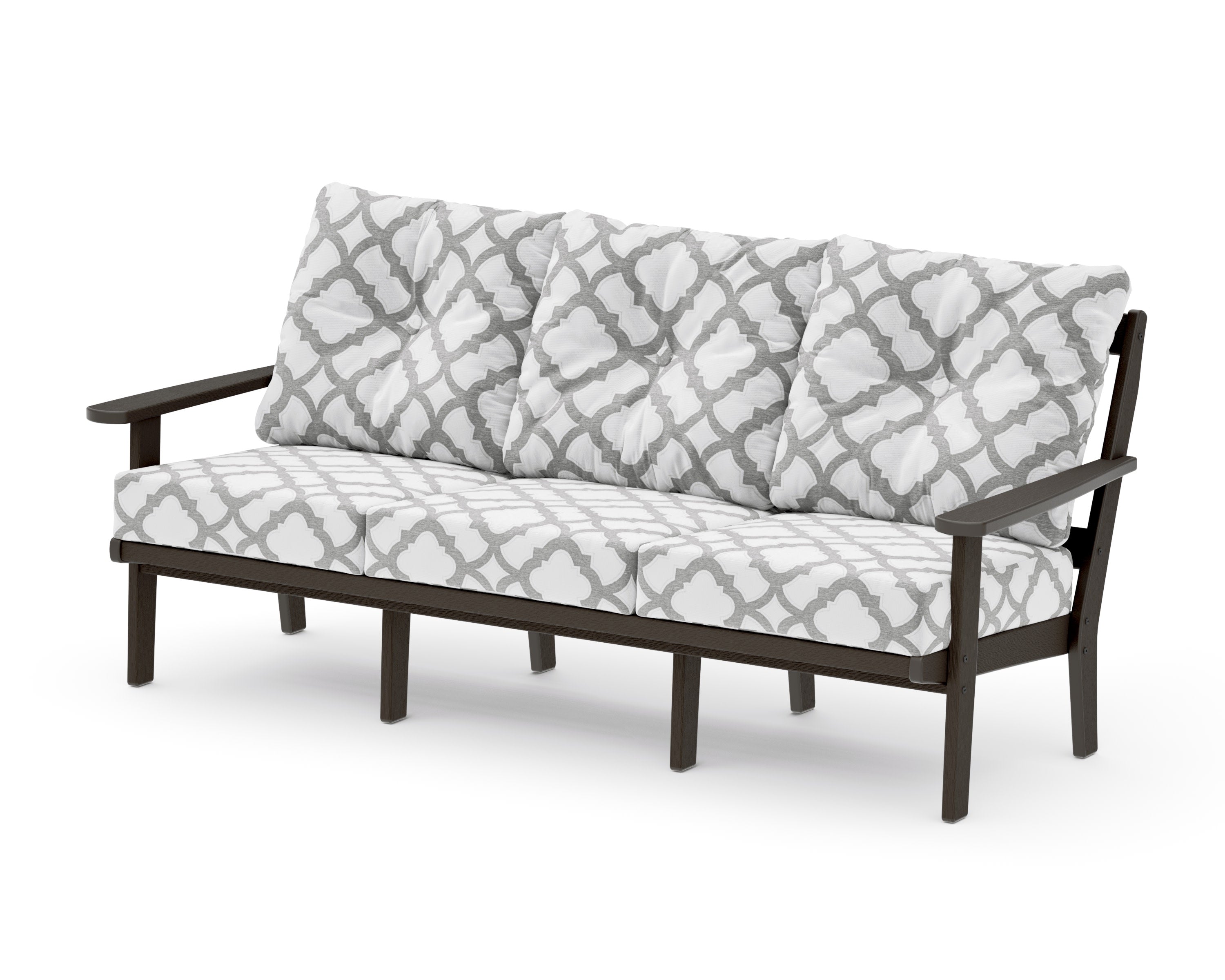 Mission Deep Seating Sofa in Vintage Coffee / Trellis Grey Mist