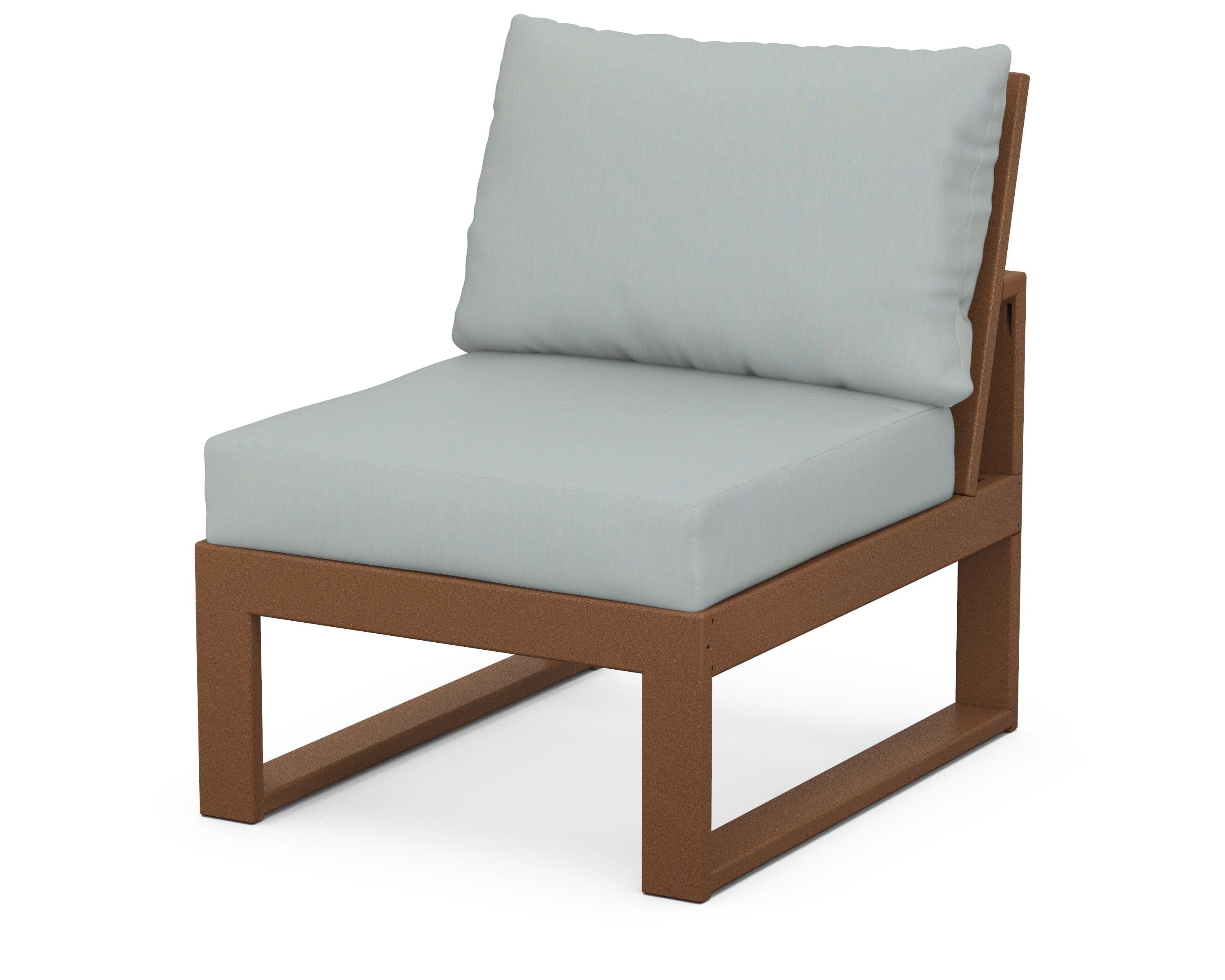 Modular Armless Chair in Teak / Spa
