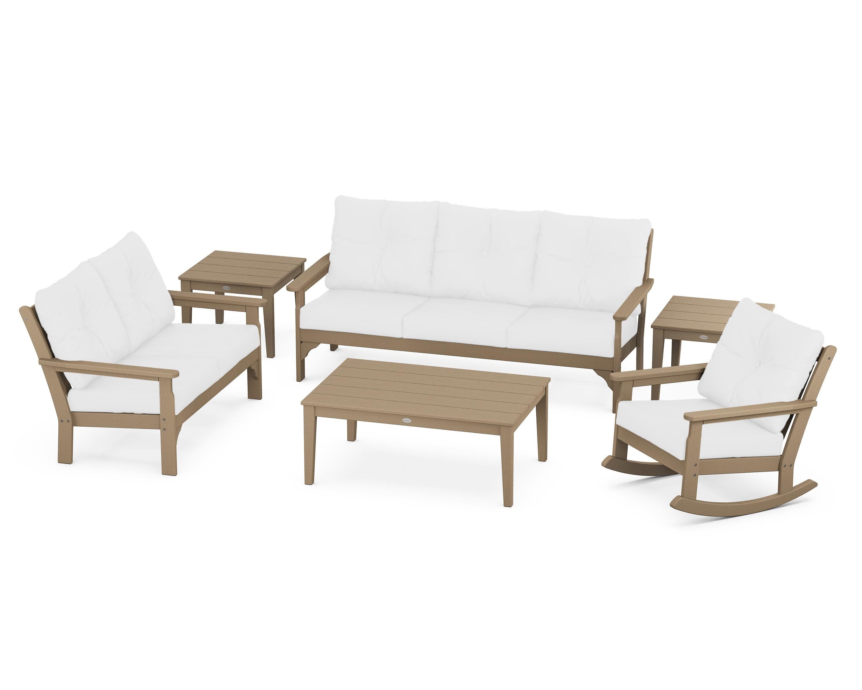 Vineyard 6-Piece Deep Seating Set in Vintage Sahara / Natural