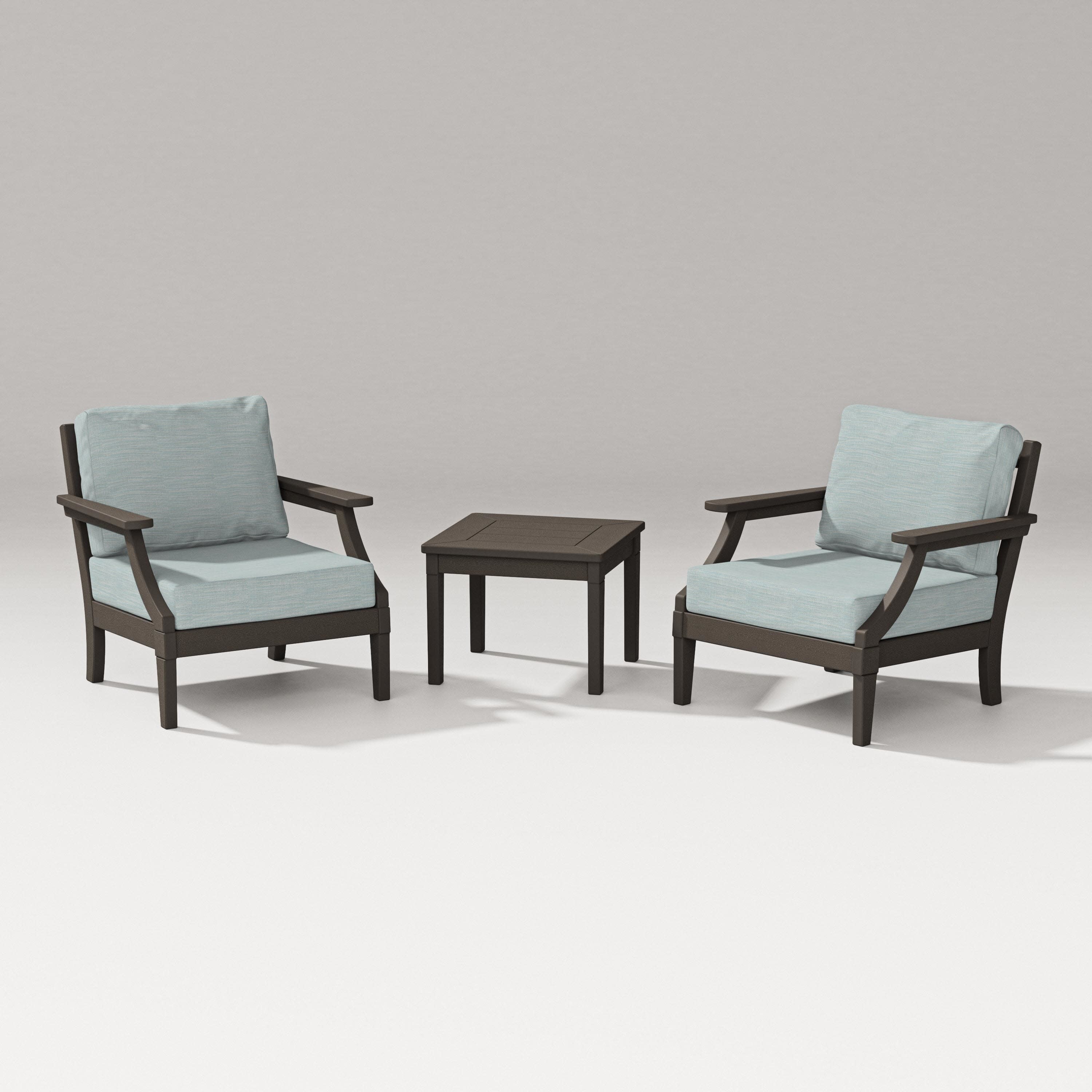 Estate 3-Piece Lounge Chair Set in Vintage Coffee / Soothe Mist
