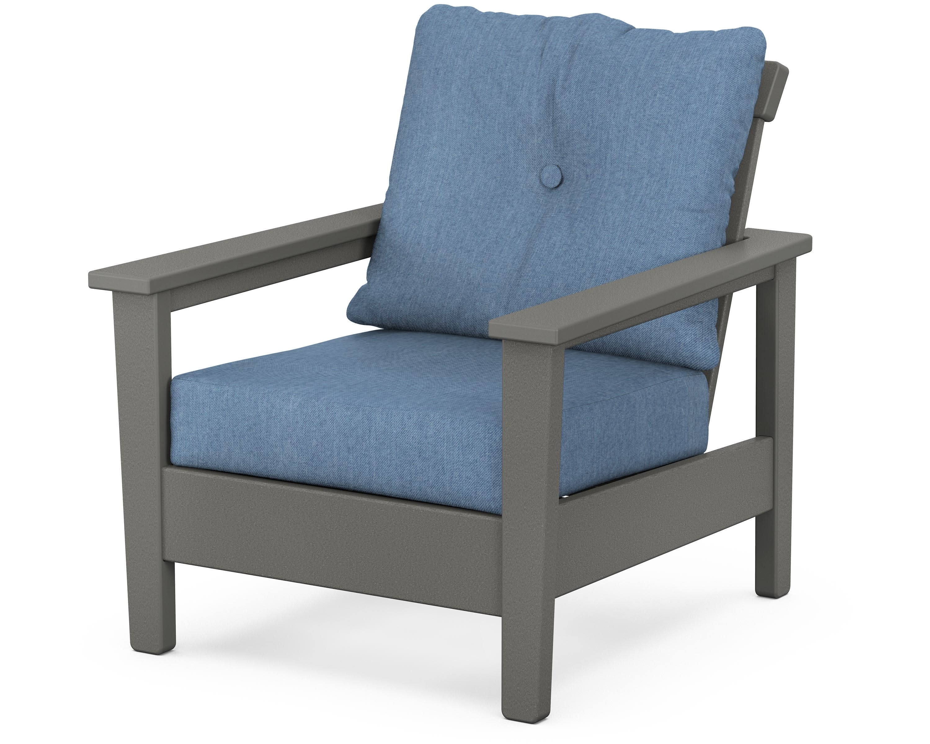 Prescott Deep Seating Chair in Slate Grey / Sky Blue