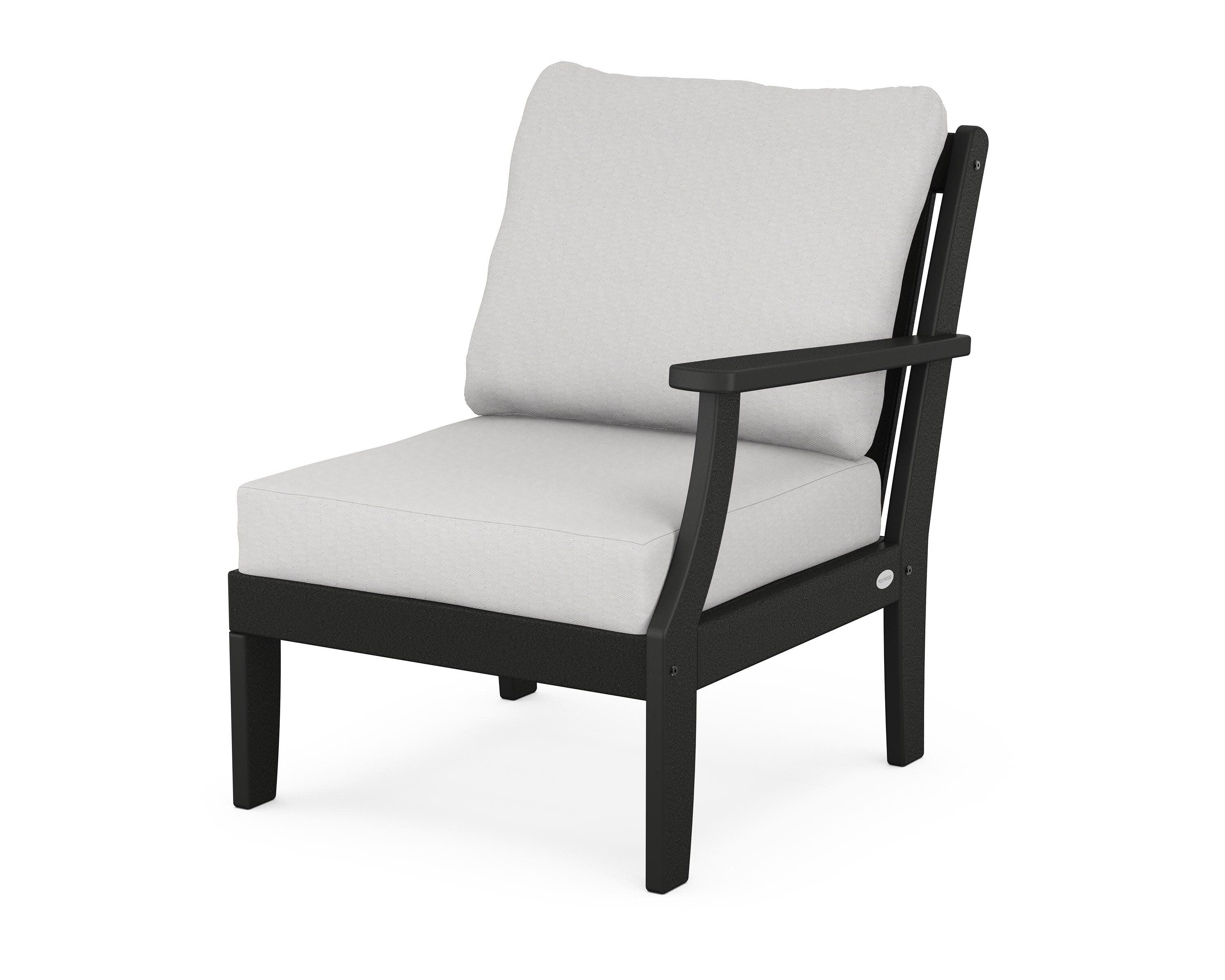 Braxton Modular Right Arm Chair in Black / Diamond in the Rough
