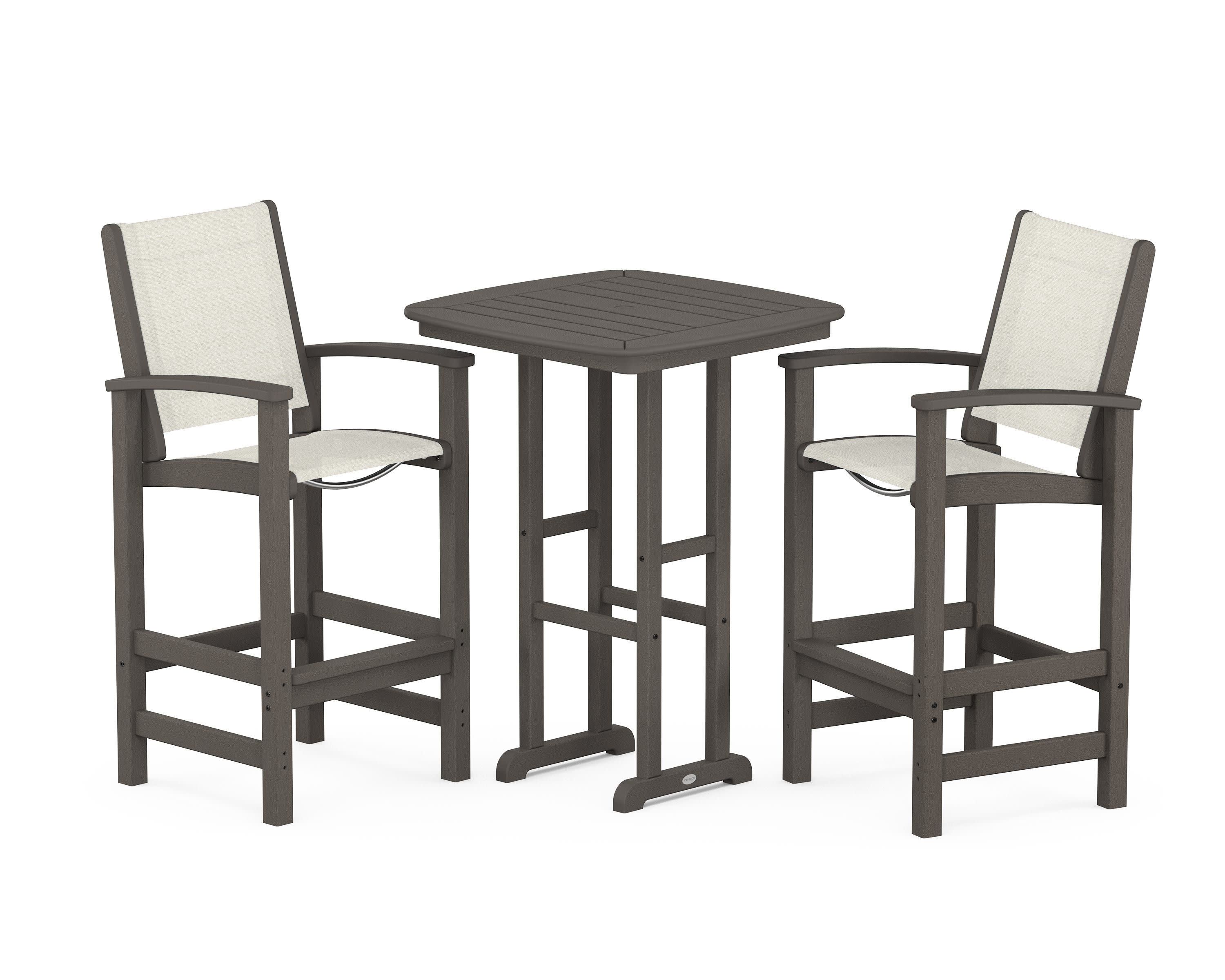 Coastal 3-Piece Bar Set in Vintage Coffee / Parchment Sling