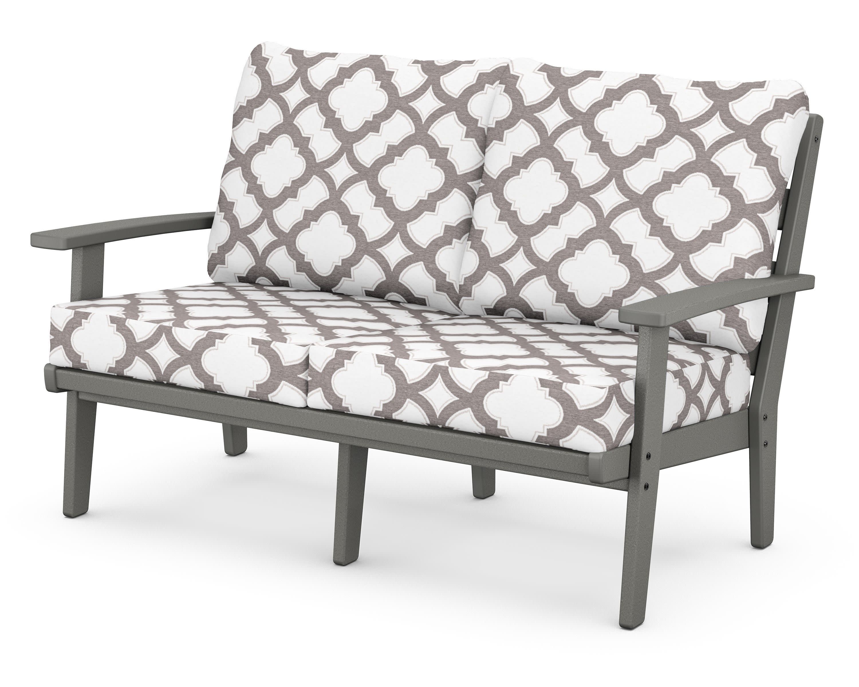 Grant Park Deep Seating Loveseat in Slate Grey / Trellis Grey Mist