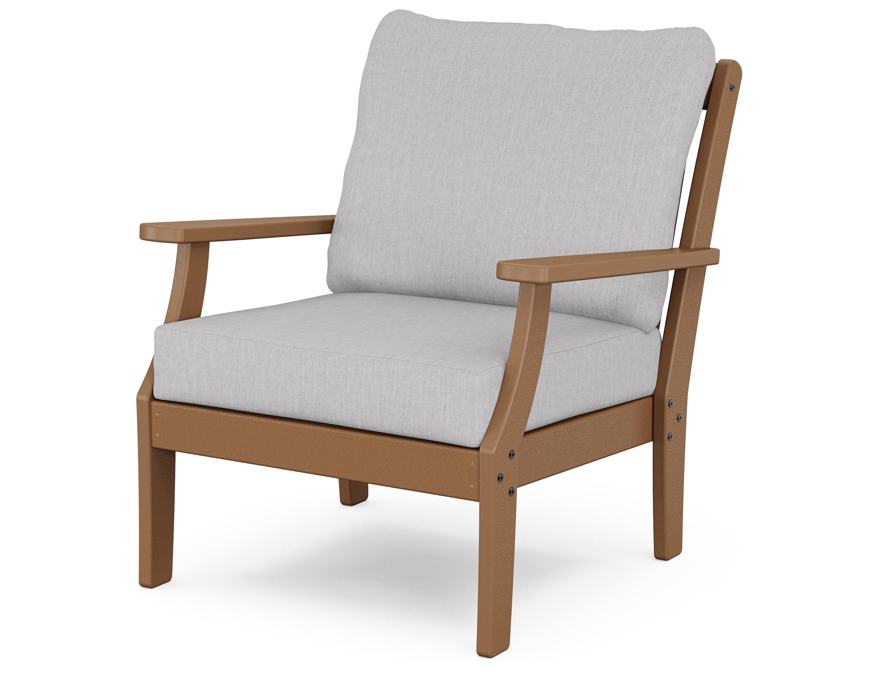 Braxton Deep Seating Chair in Teak / Granite