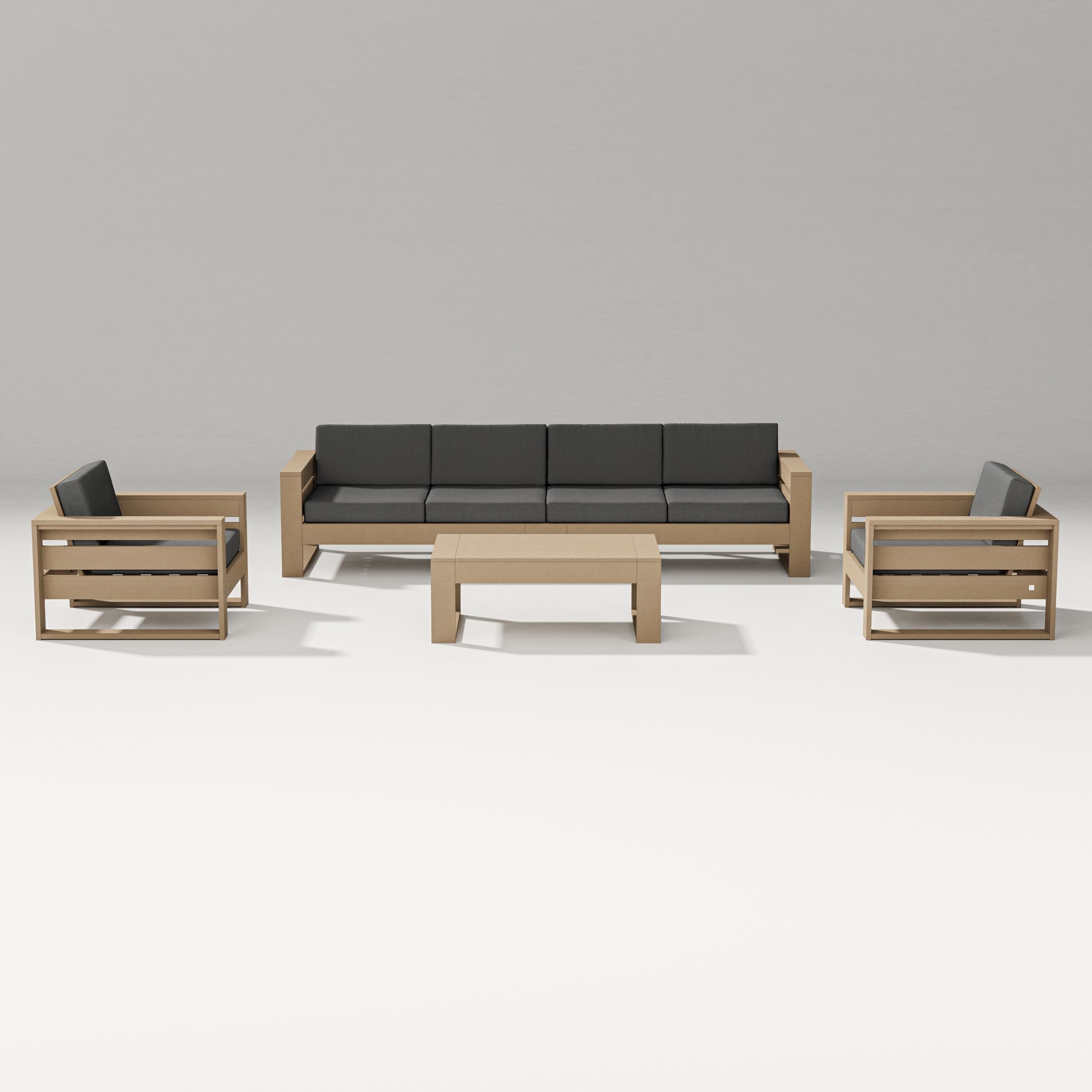 Latitude 5-Piece Lounge Sofa Set in Vintage Sahara / Spectrum Carbon