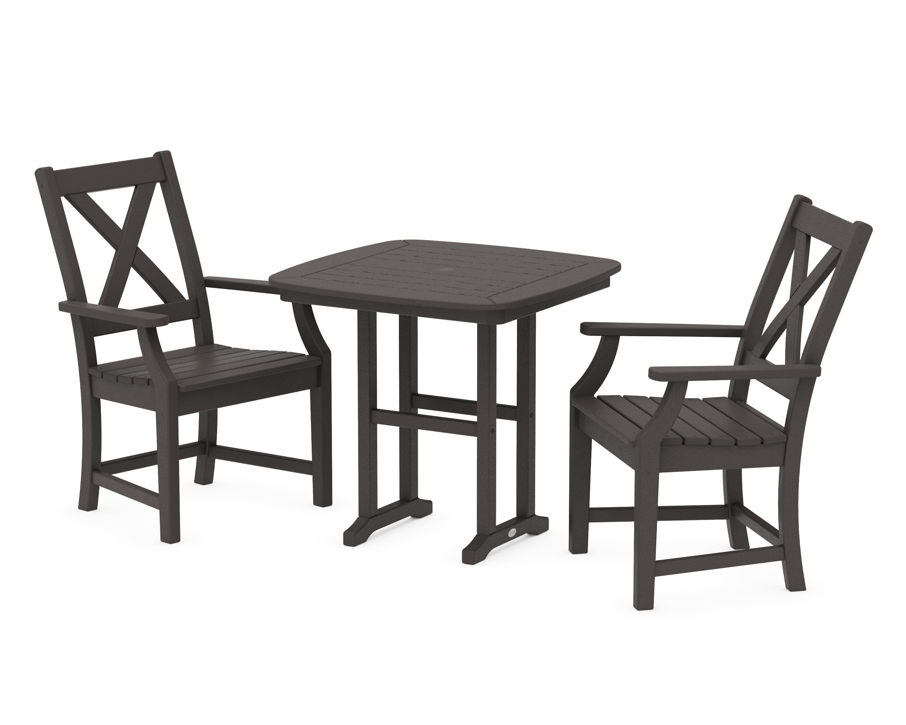 Braxton 3-Piece Dining Set in Vintage Coffee