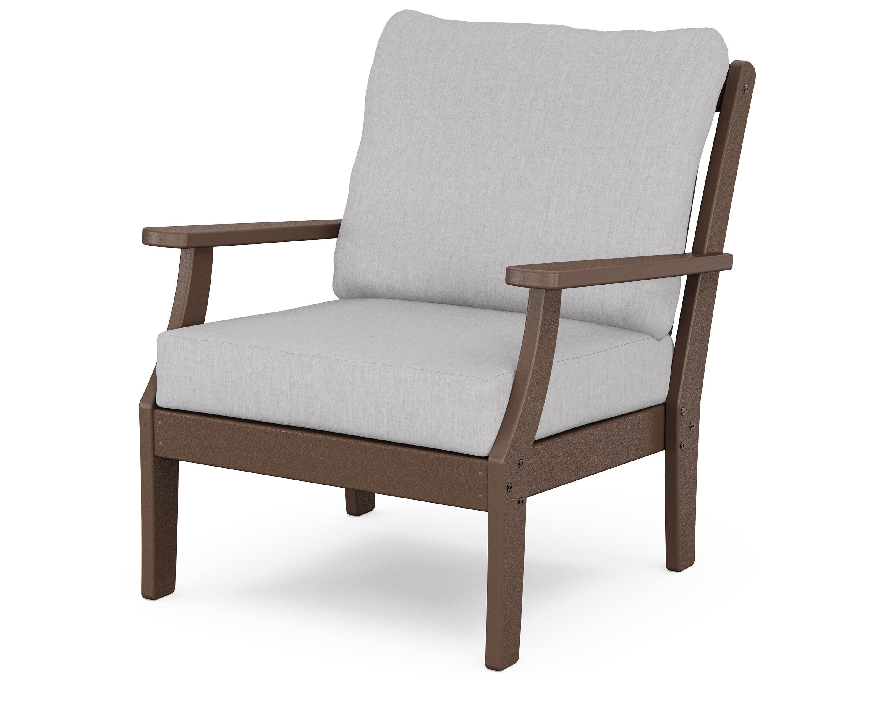 Braxton Deep Seating Chair in Mahogany / Granite