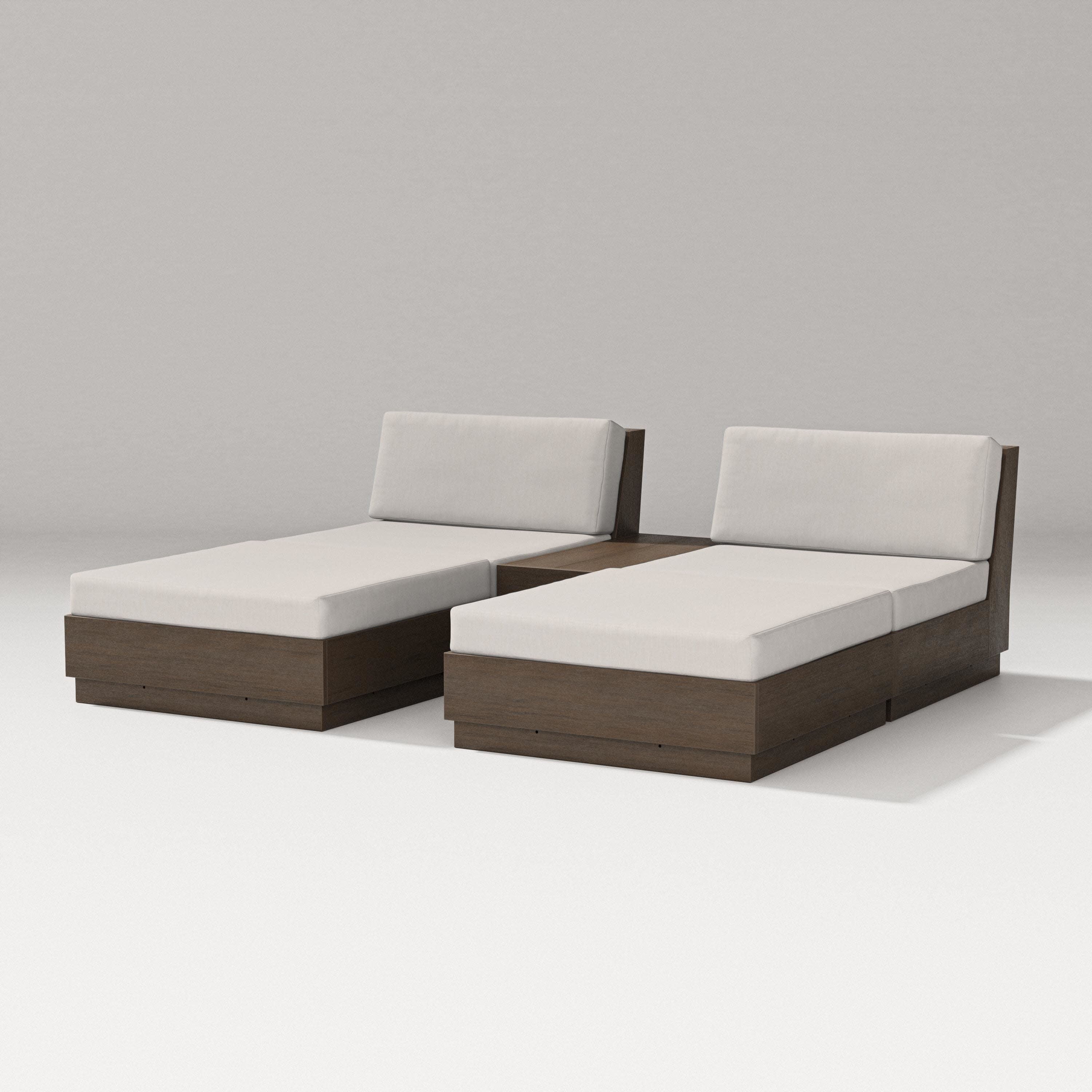 Elevate Double Chaise Set in Kona / Cast Ash