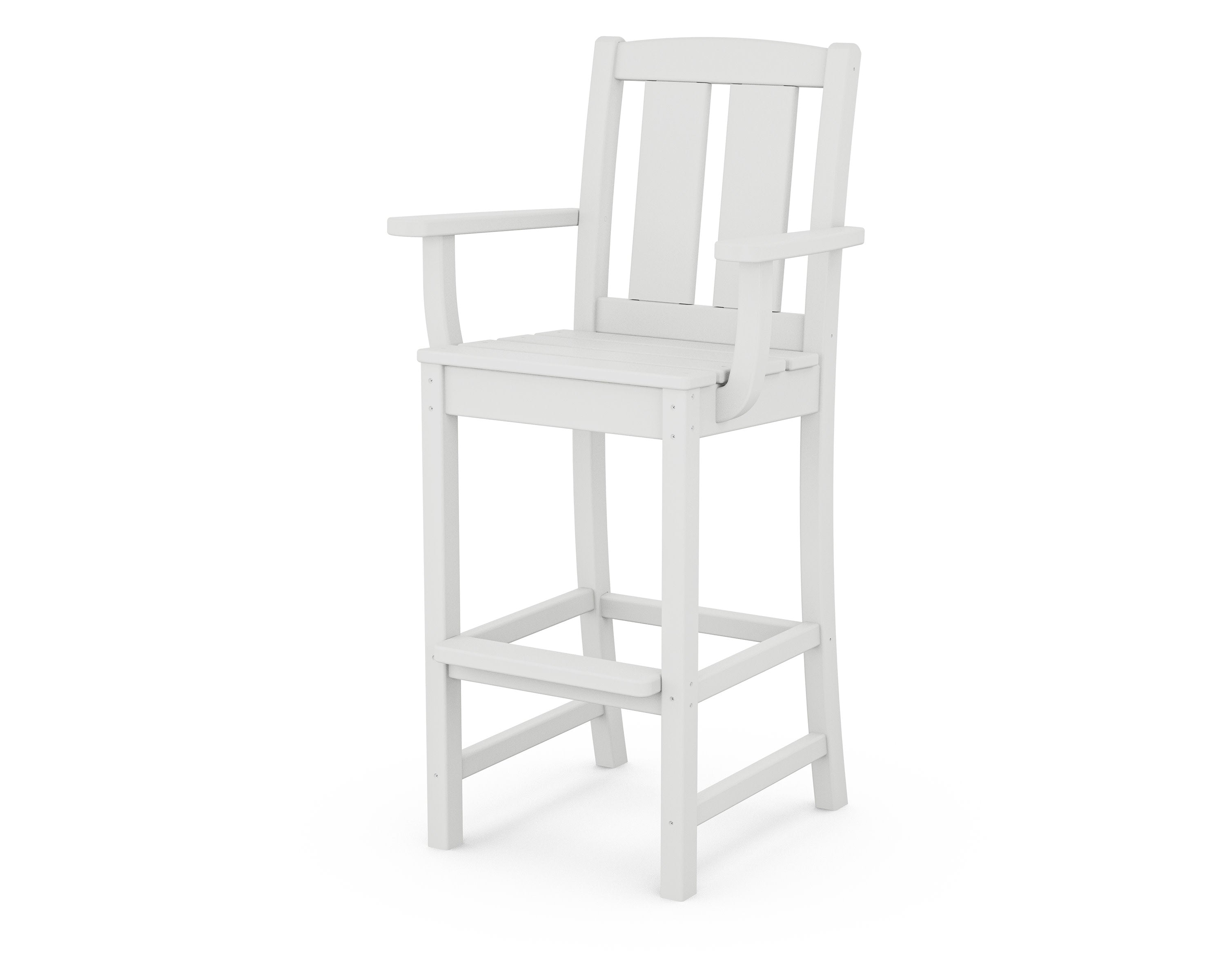 Mission Bar Arm Chair in White