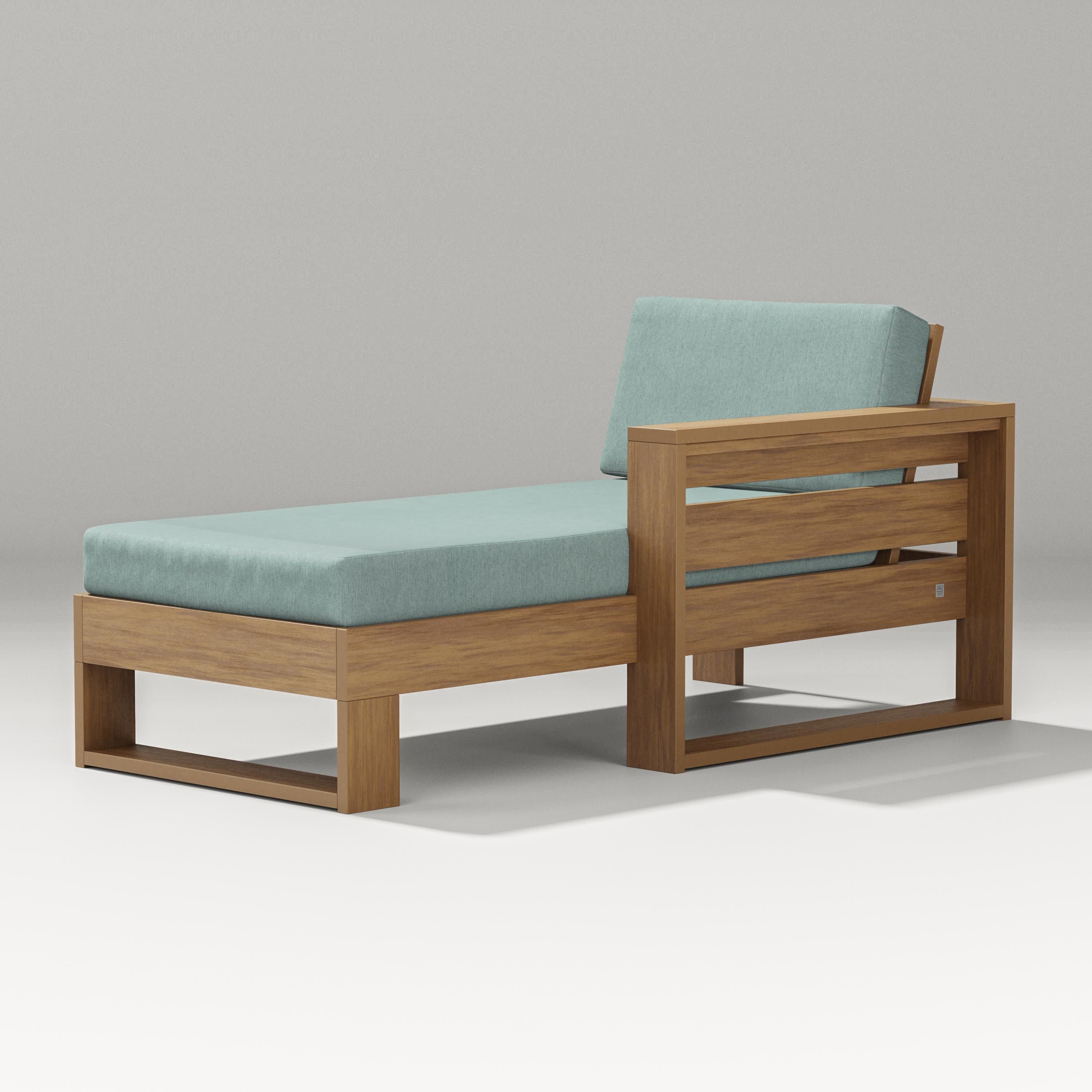 Latitude Modular Right Arm Chaise in Natural / Glacier Spa