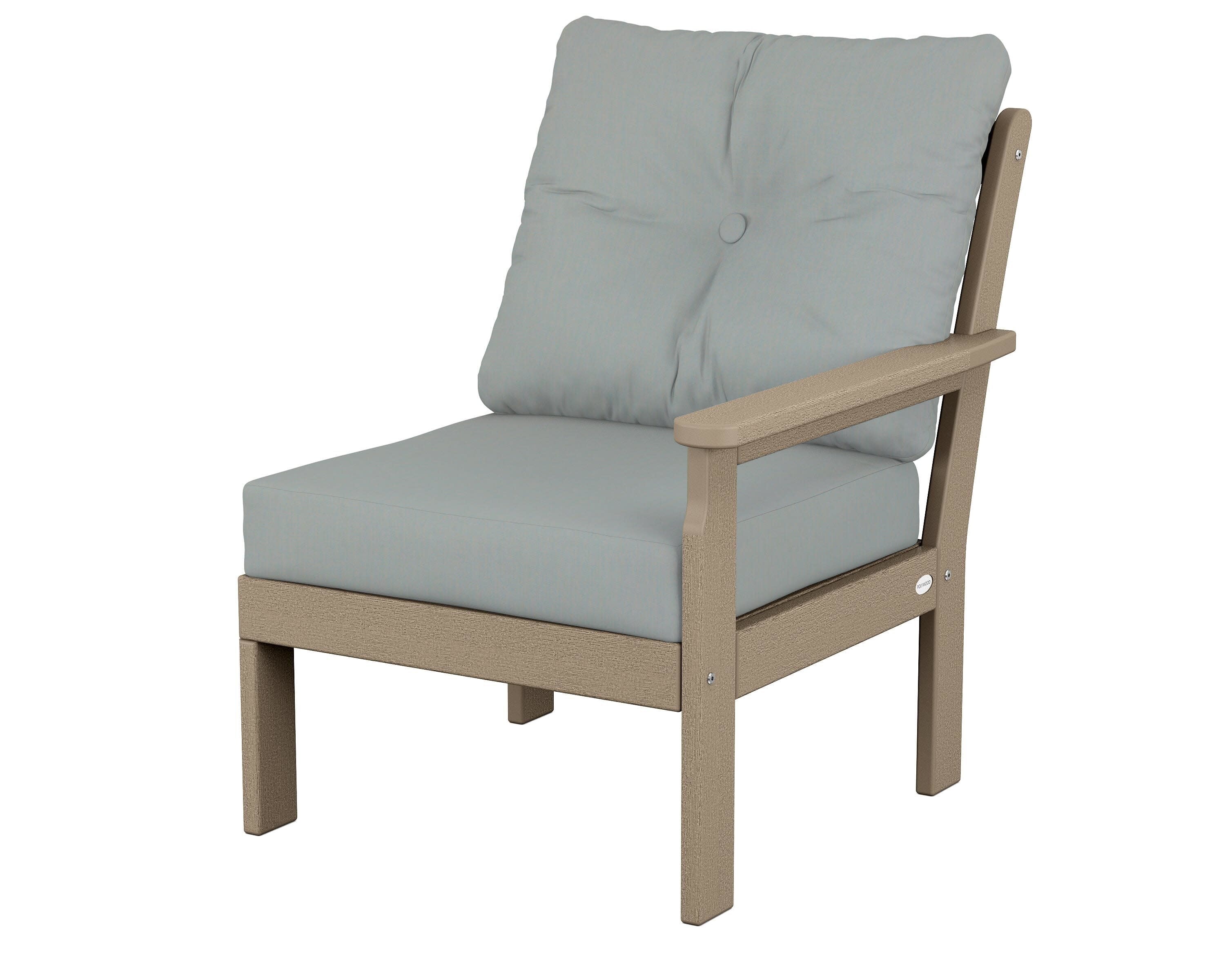 Vineyard Modular Right Arm Chair in Vintage Sahara / Spa