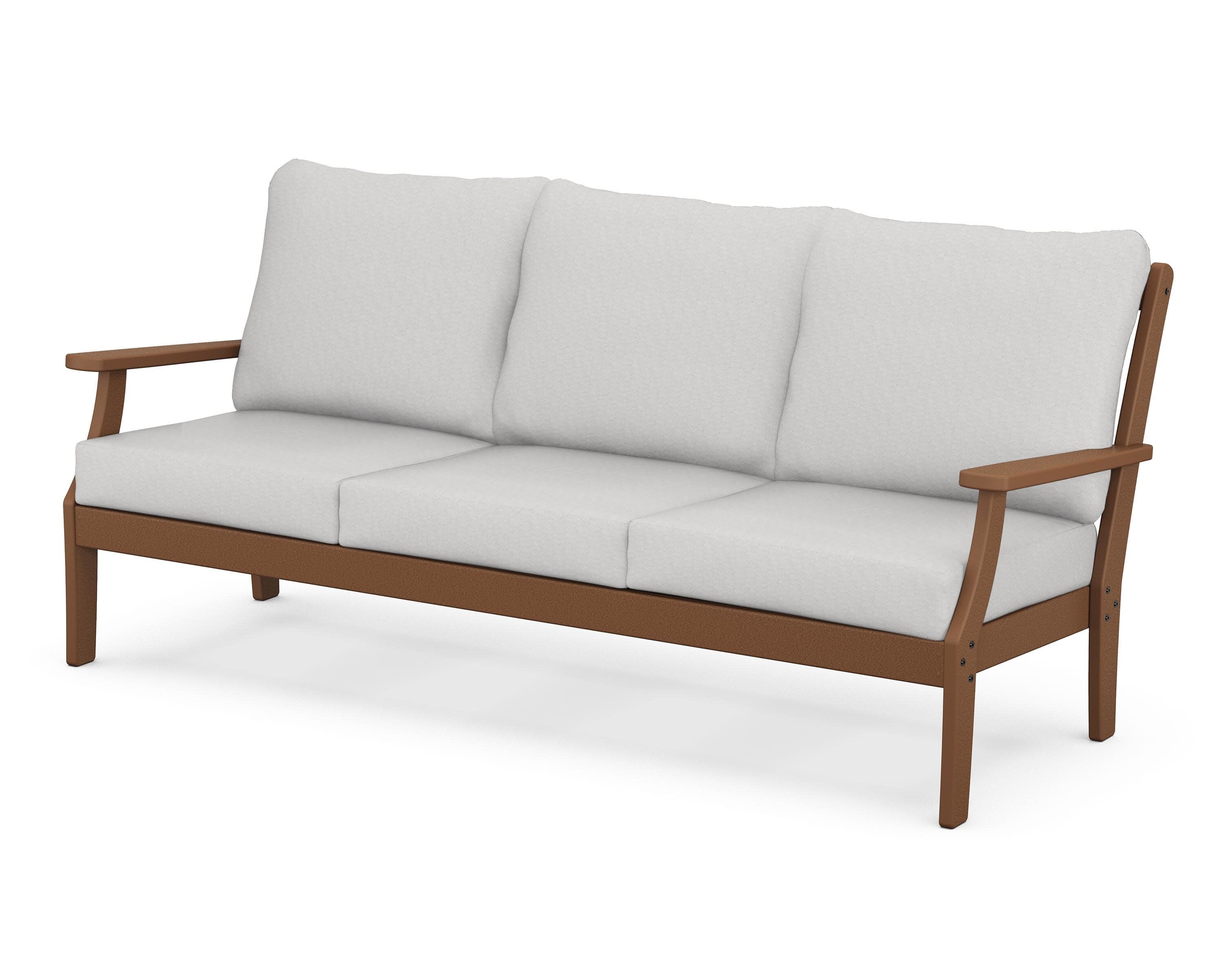 Braxton Deep Seating Sofa in Teak / Diamond in the Rough