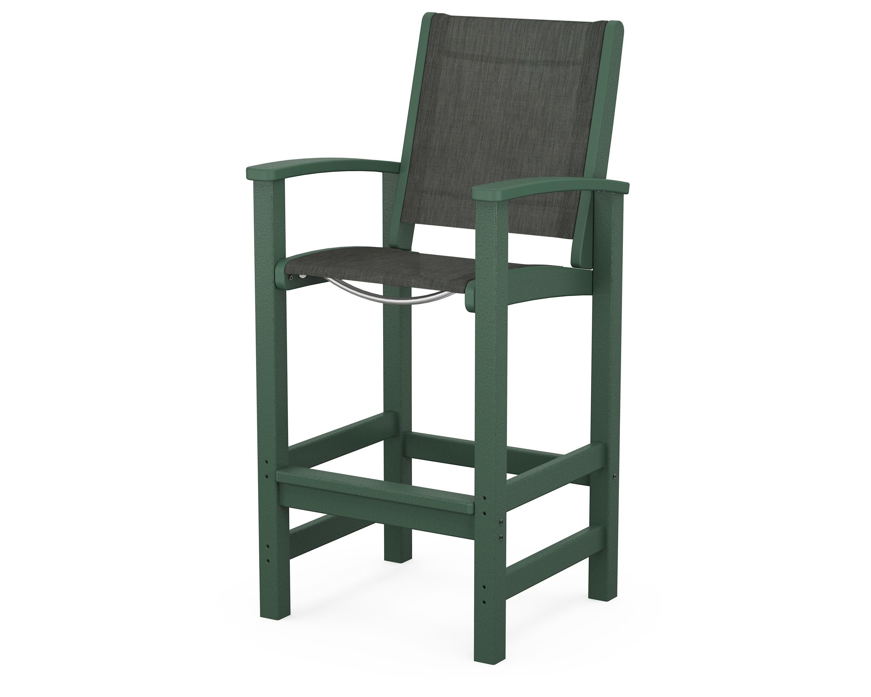 Coastal Bar Chair in Green / Ember Sling