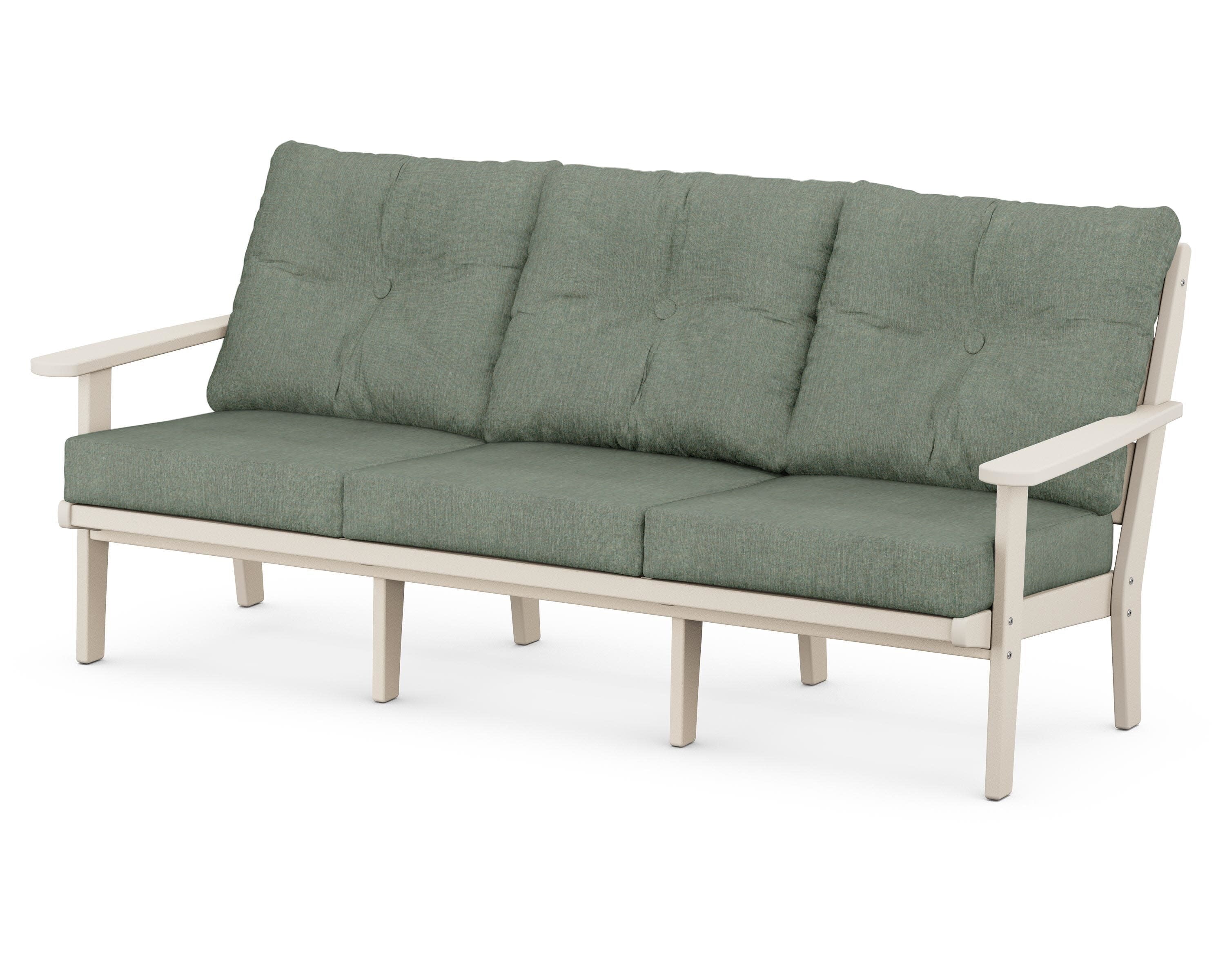 Lakeside Deep Seating Sofa in Sand / Cast Sage