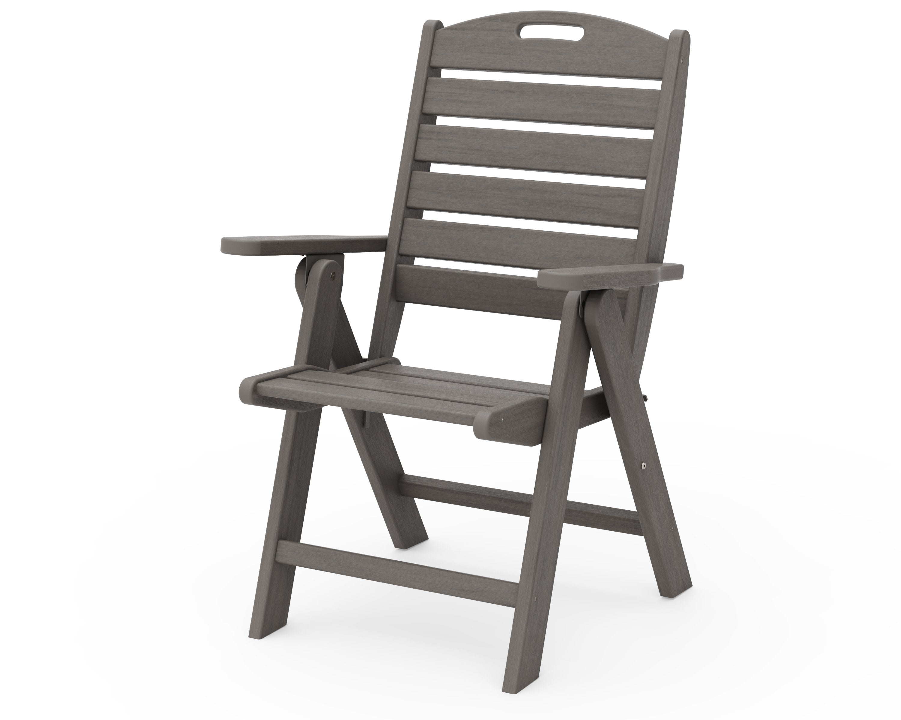 Nautical Folding Highback Chair in Driftwood