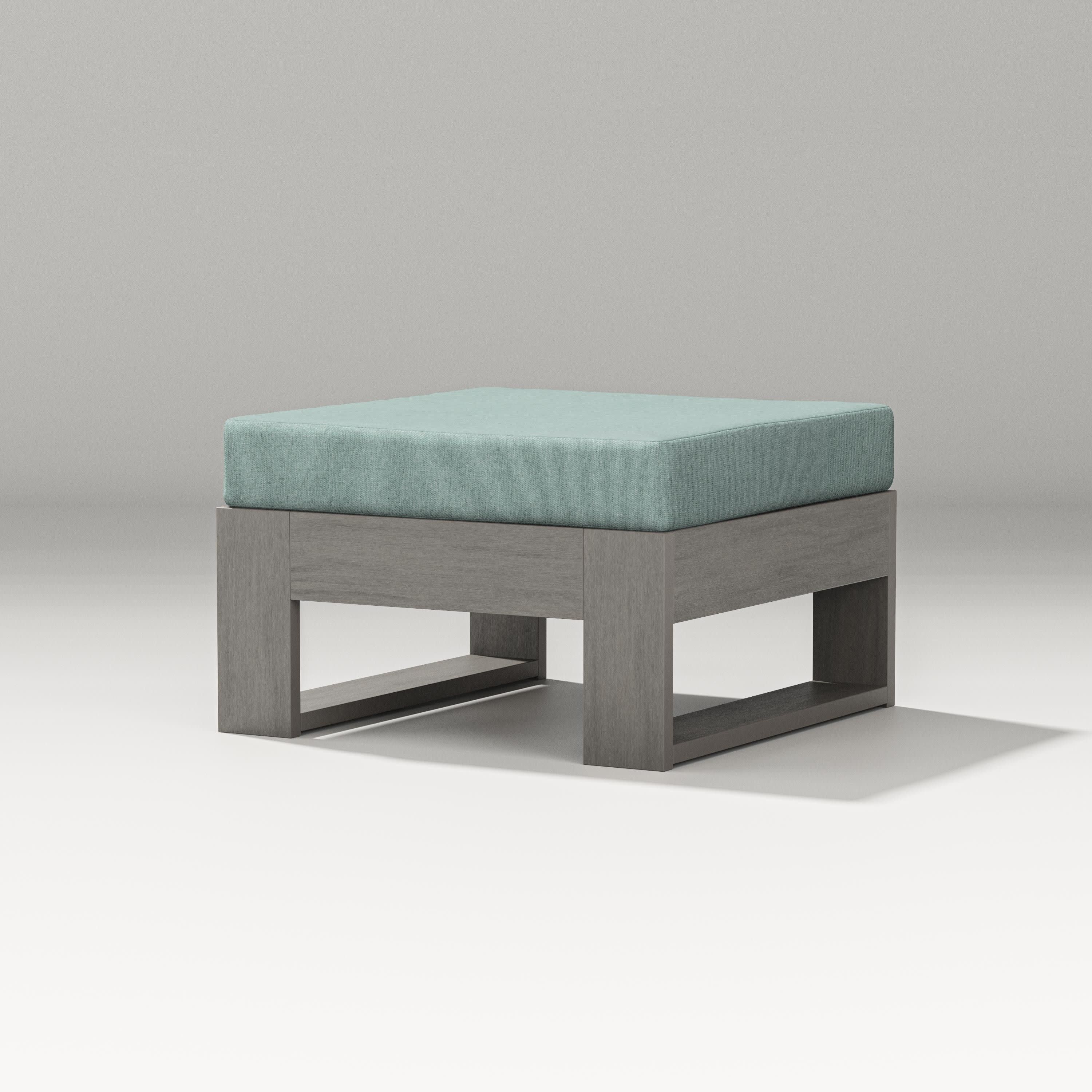 Latitude Lounge Ottoman in Driftwood / Glacier Spa