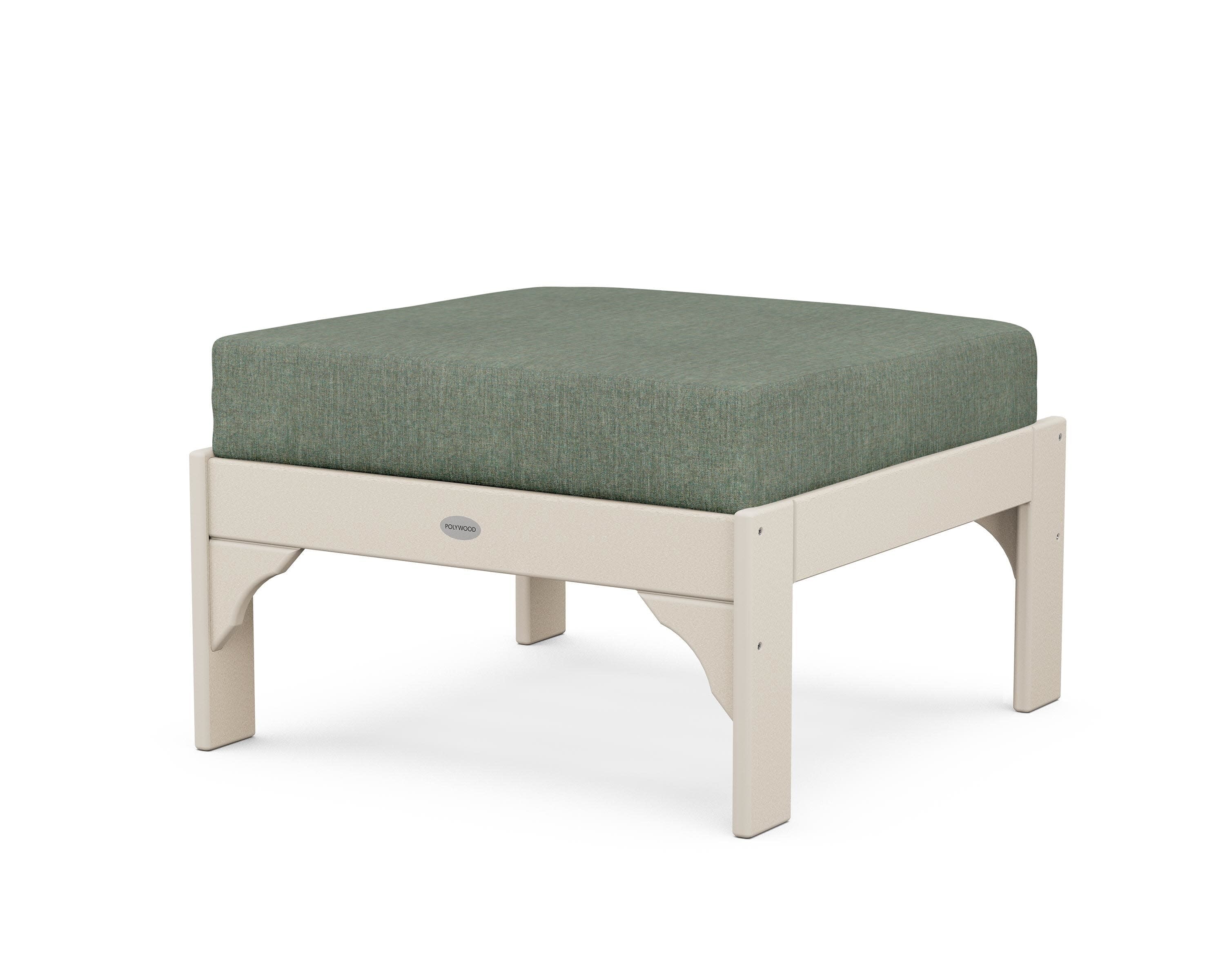 Vineyard Deep Seating Ottoman in Sand / Cast Sage