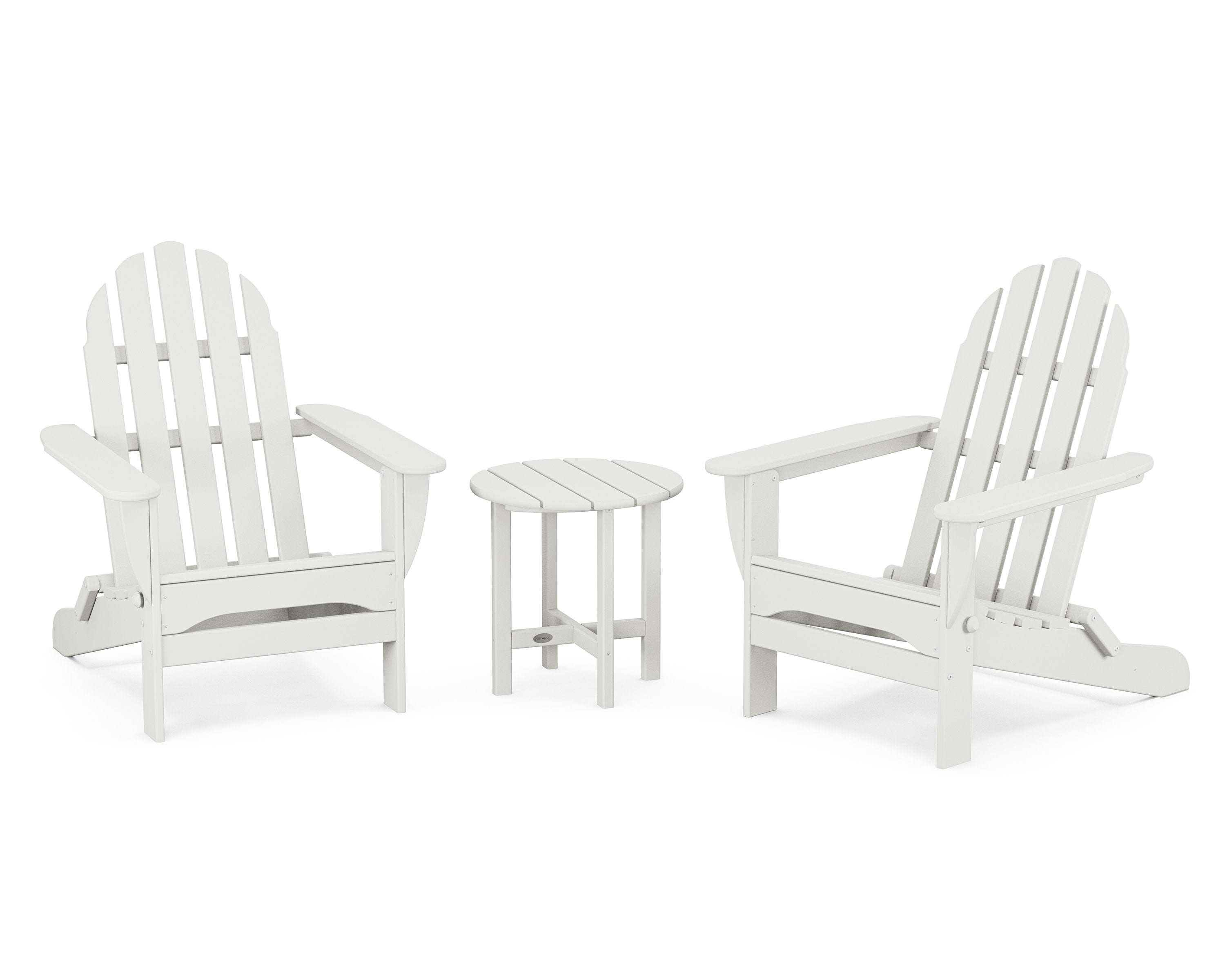 Classic Folding Adirondack 3-Piece Set in White