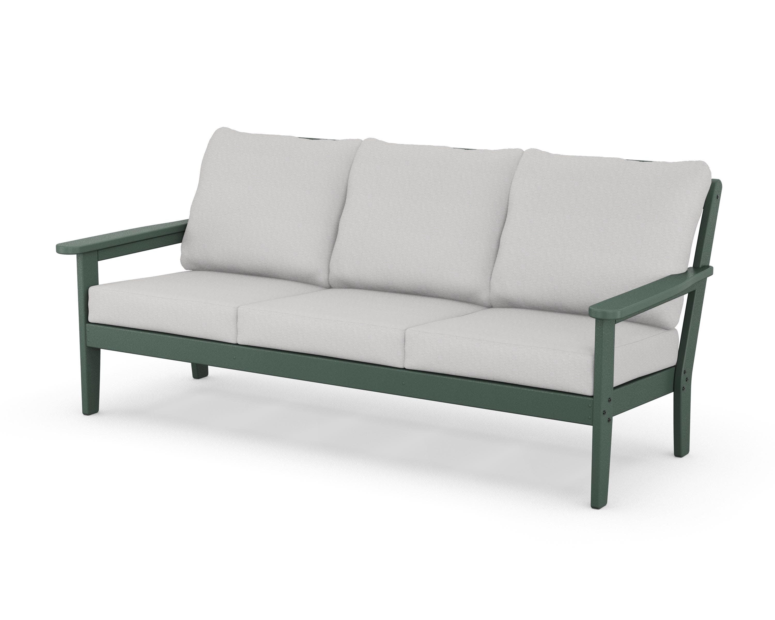 Cottage Deep Seating Sofa in Green / Diamond in the Rough