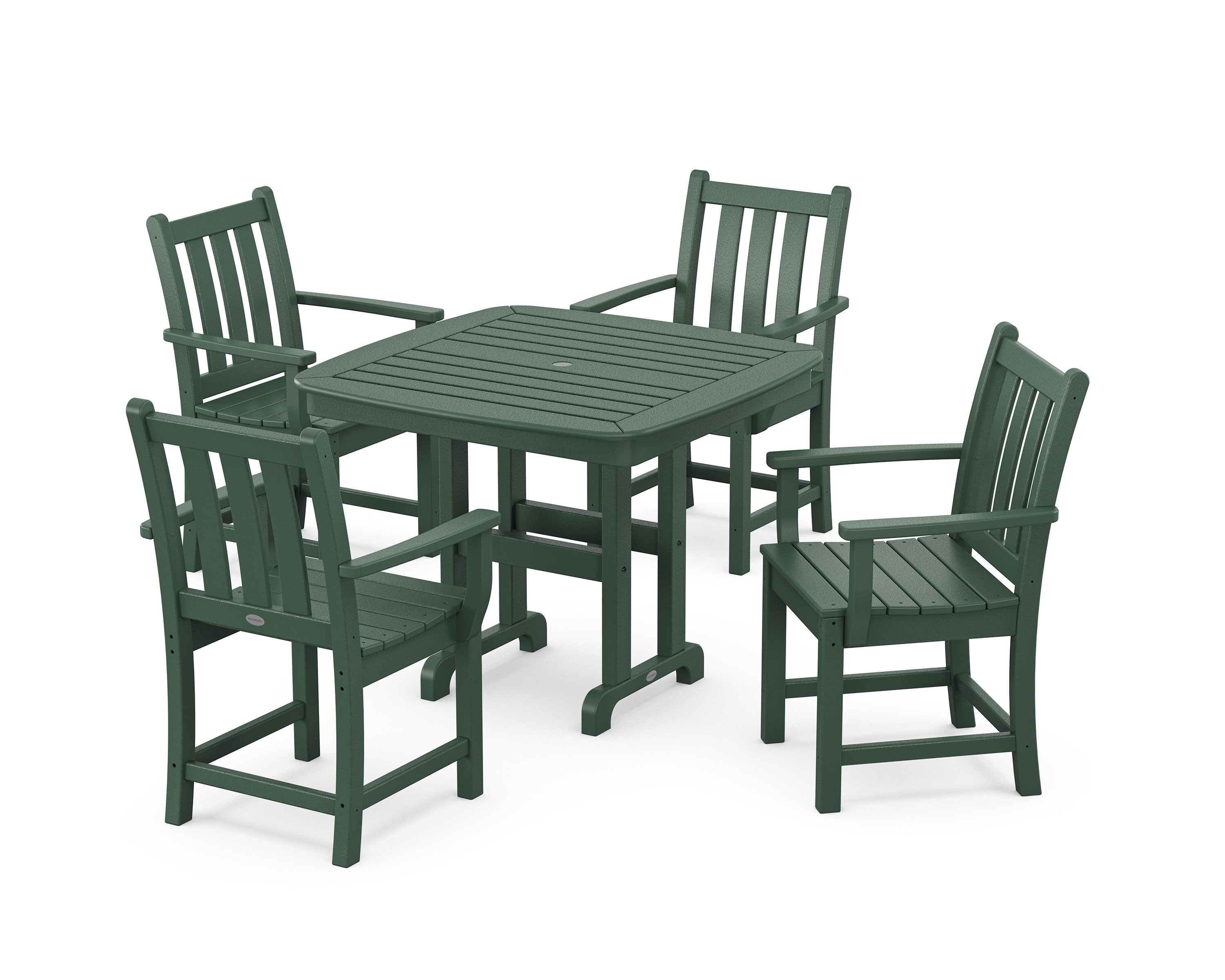 Traditional Garden 5-Piece Dining Set in Green