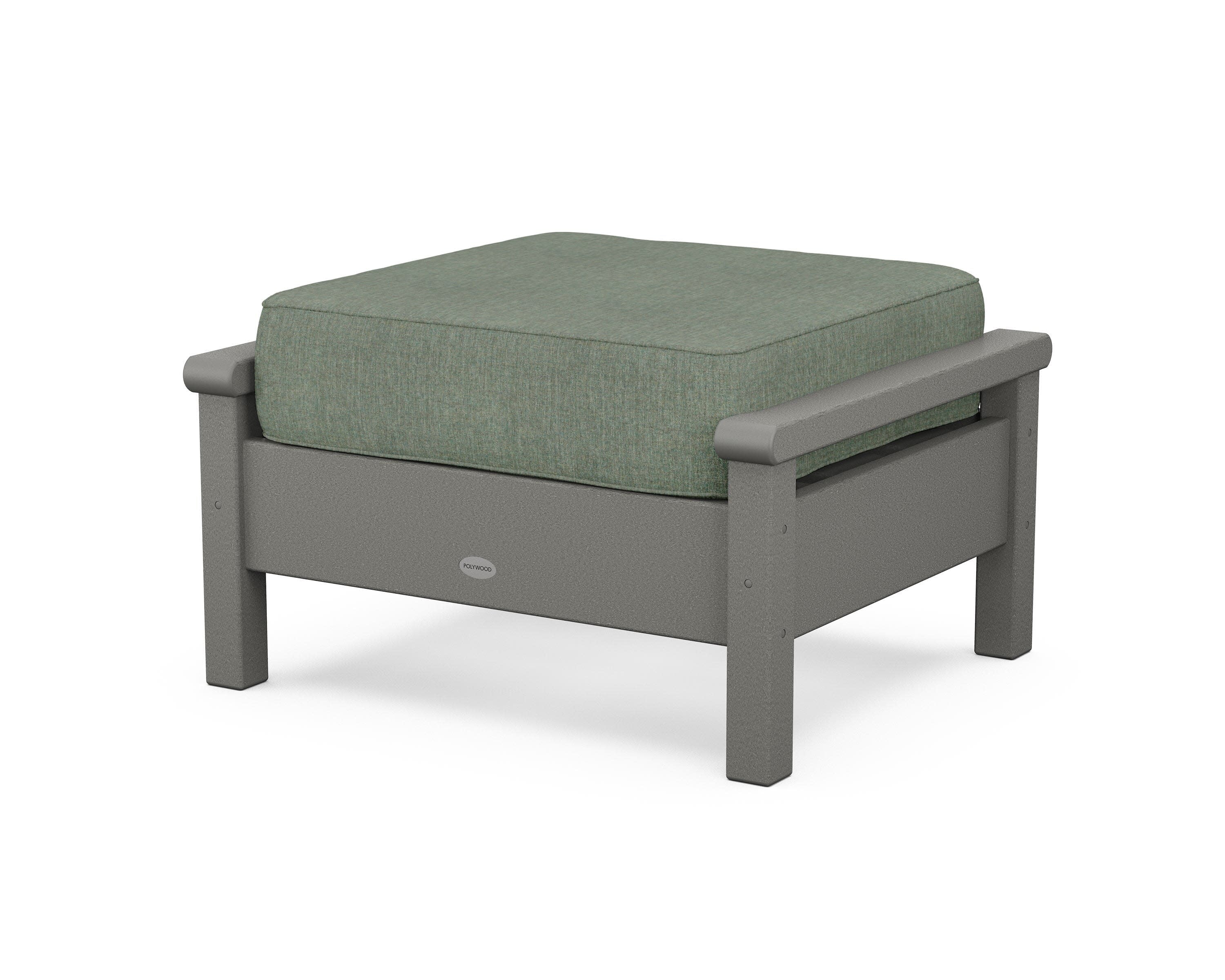 Harbour Deep Seating Ottoman in Slate Grey / Cast Sage