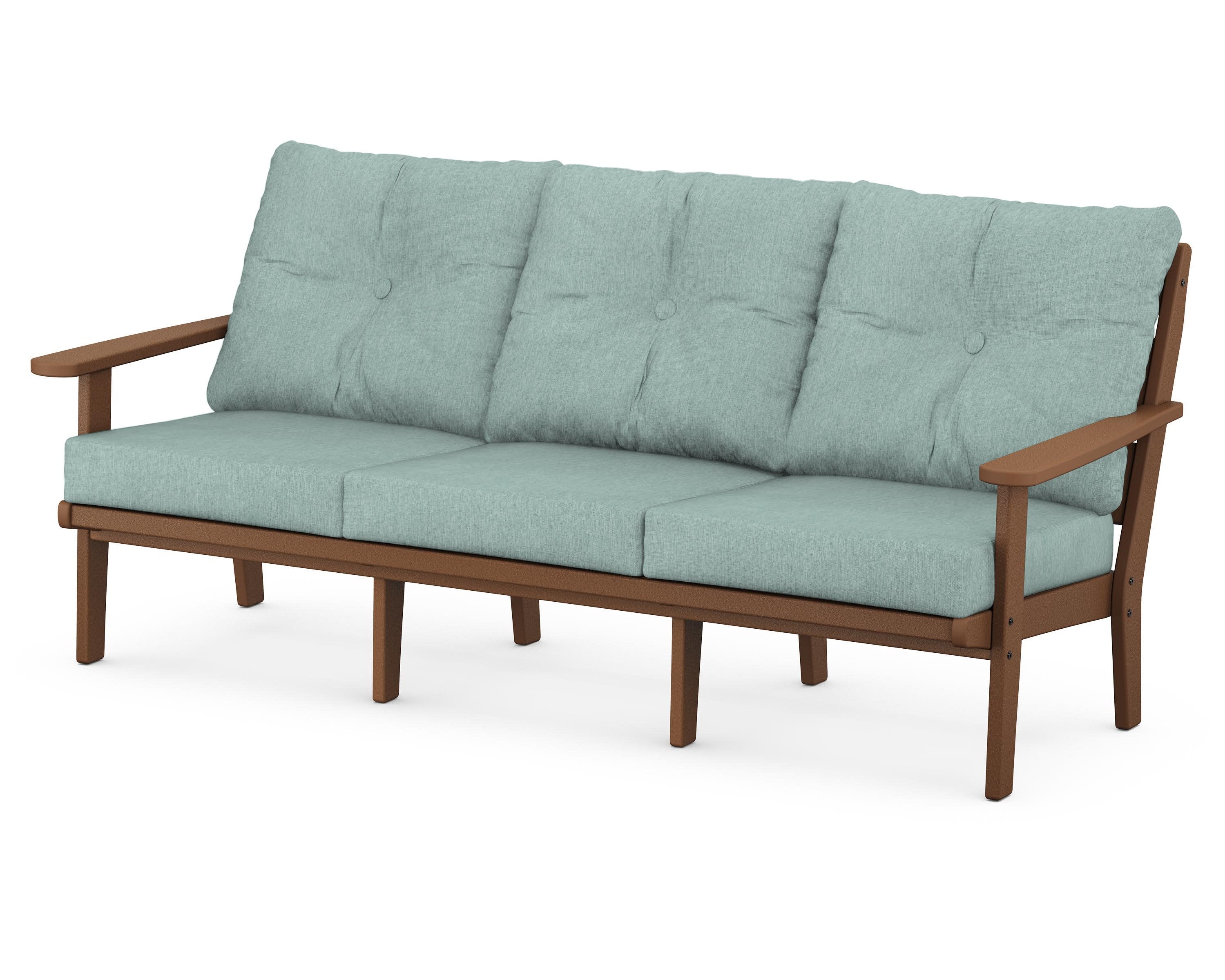 Lakeside Deep Seating Sofa in Teak / Glacier Spa