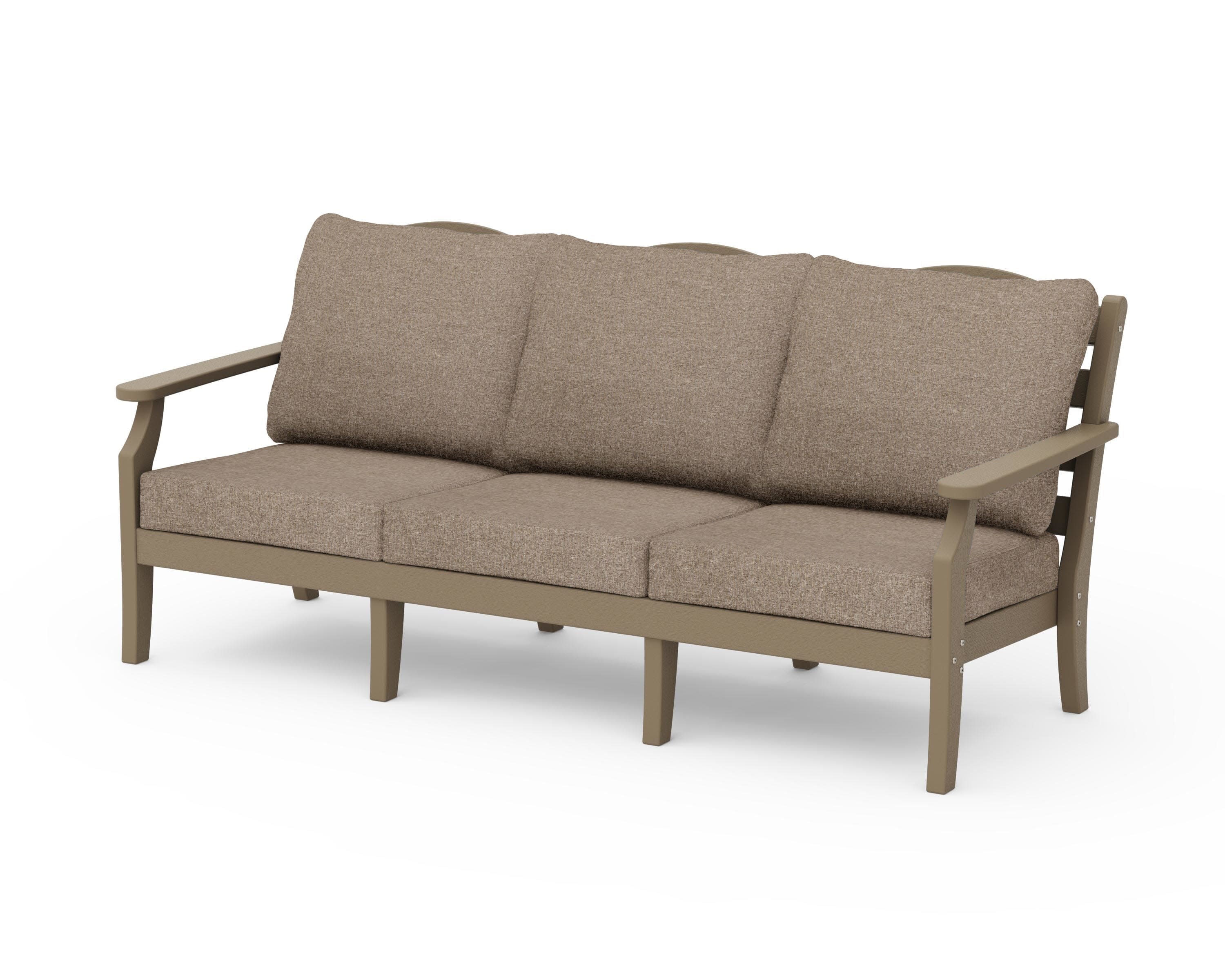 Savannah Deep Seating Sofa in Vintage Sahara / Spiced Burlap