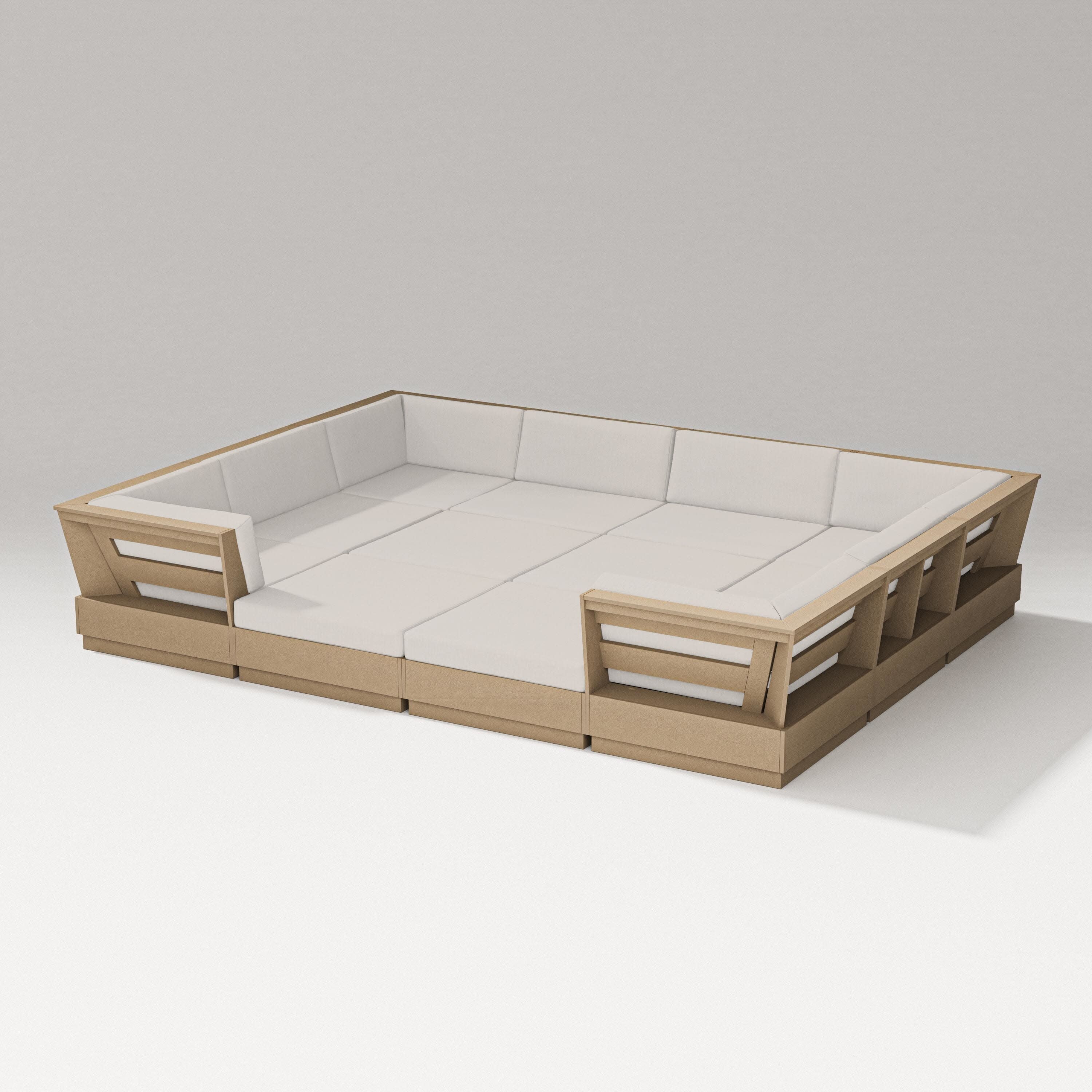 Elevate 12-Piece Pit Sectional in Vintage Sahara / Cast Ash